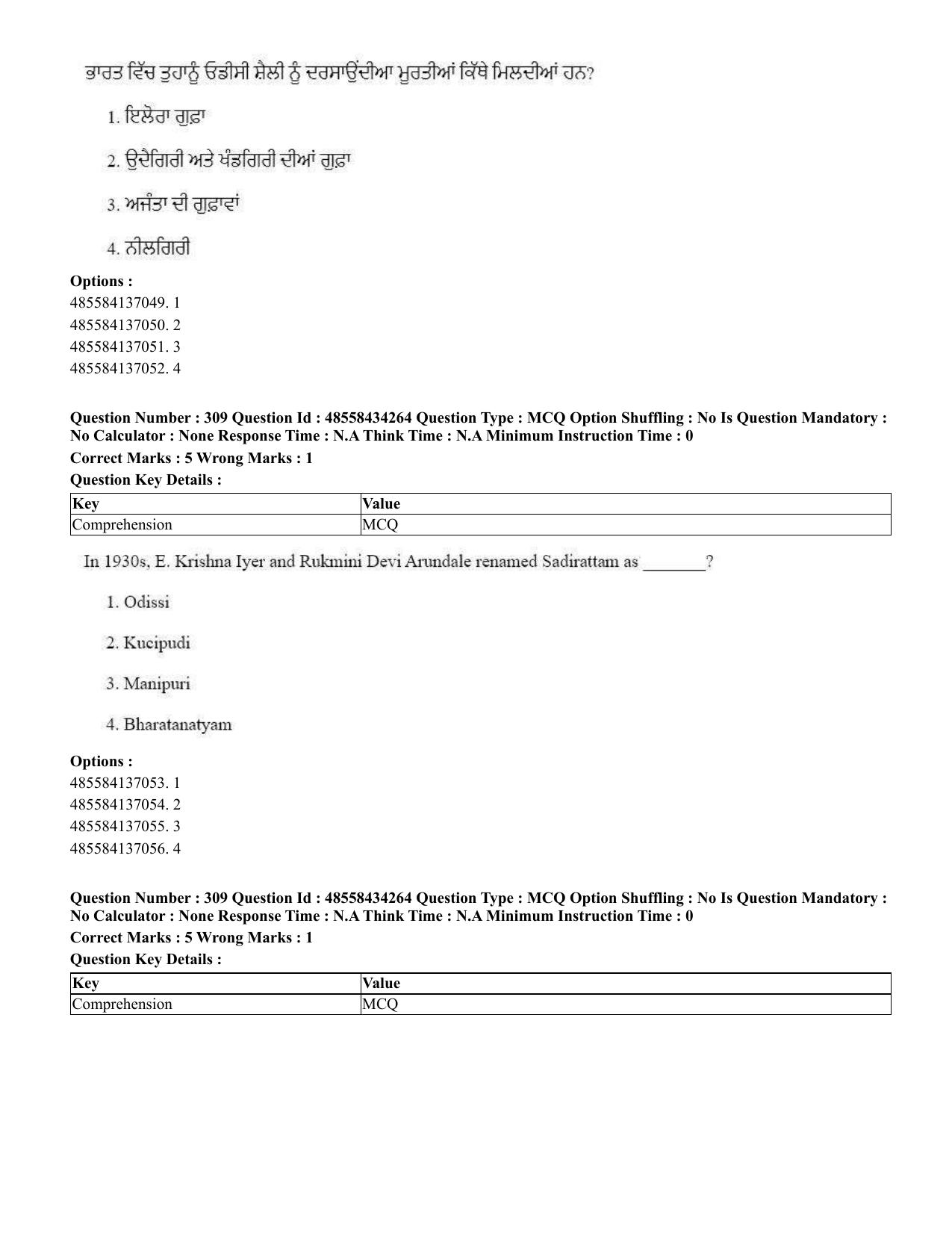 CUET 2023 English Punjabi Shift 3 Question Paper - 18 June 2023 - Page 265