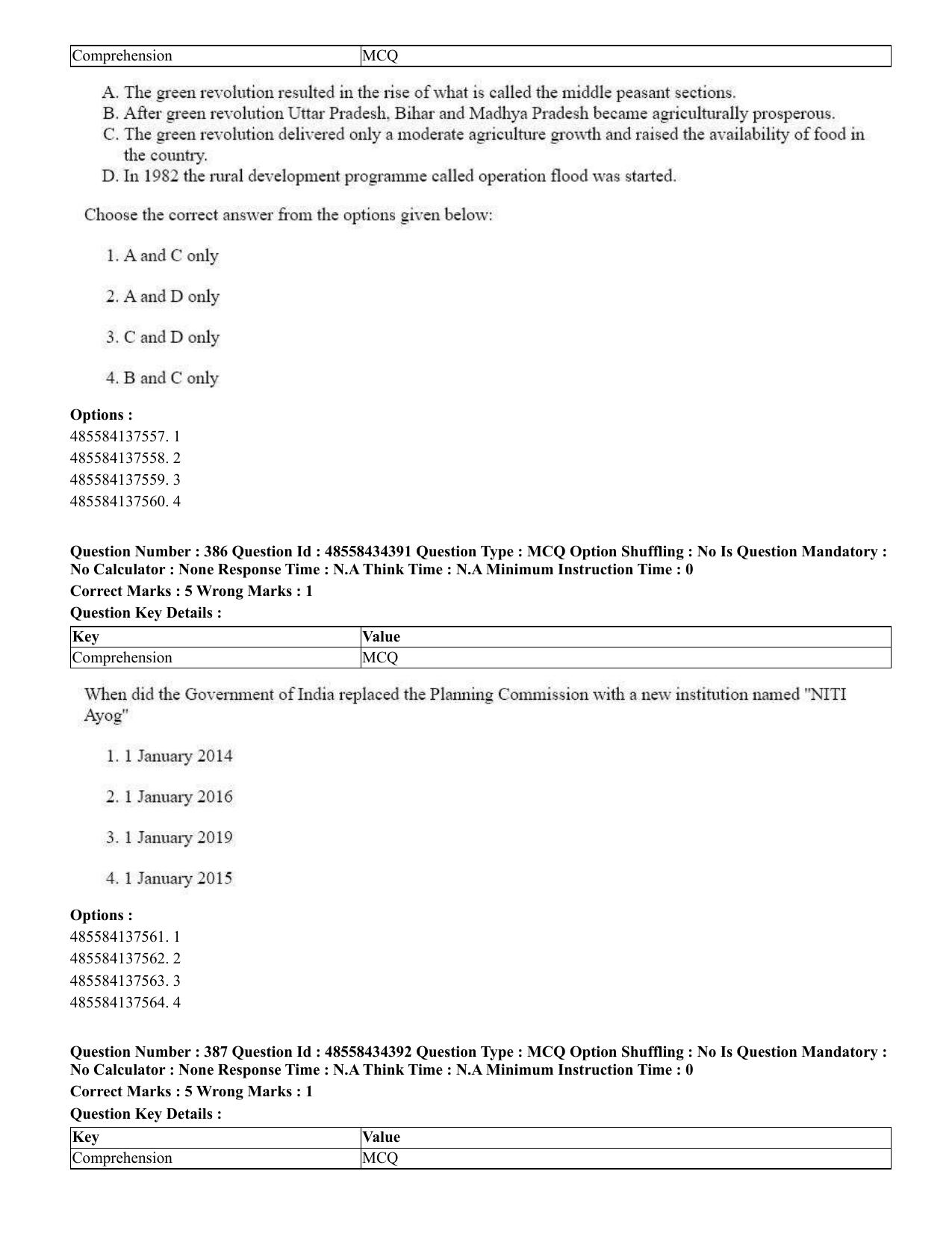 CUET 2023 English Punjabi Shift 3 Question Paper - 18 June 2023 - Page 334