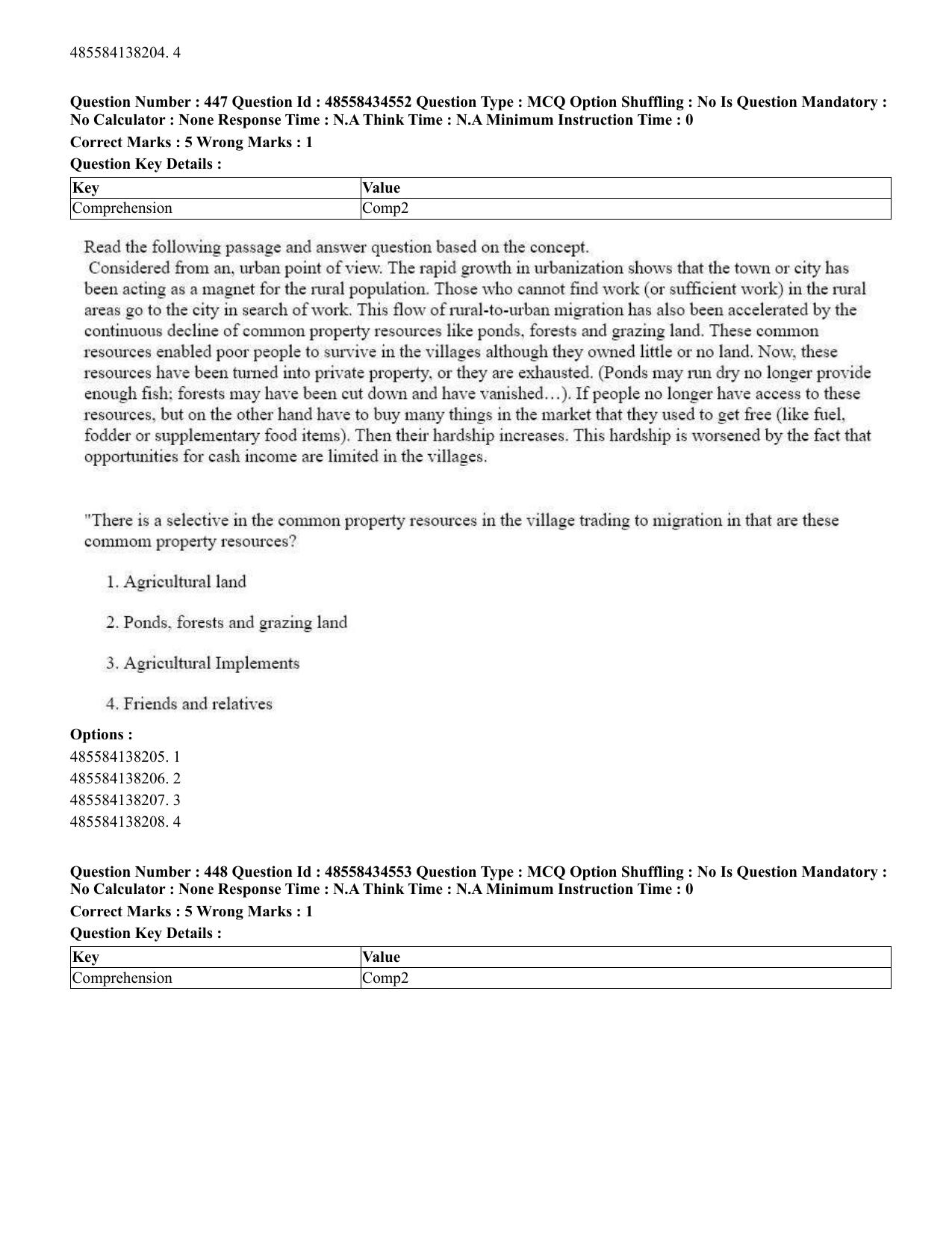 CUET 2023 English Punjabi Shift 3 Question Paper - 18 June 2023 - Page 371