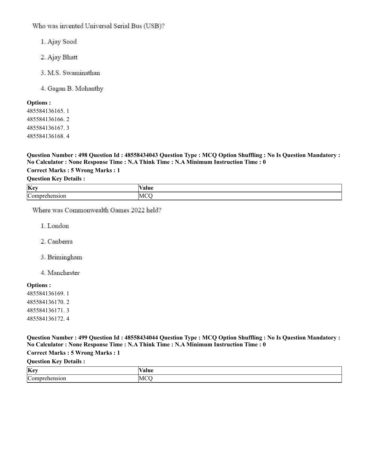 CUET 2023 English Punjabi Shift 3 Question Paper - 18 June 2023 - Page 400