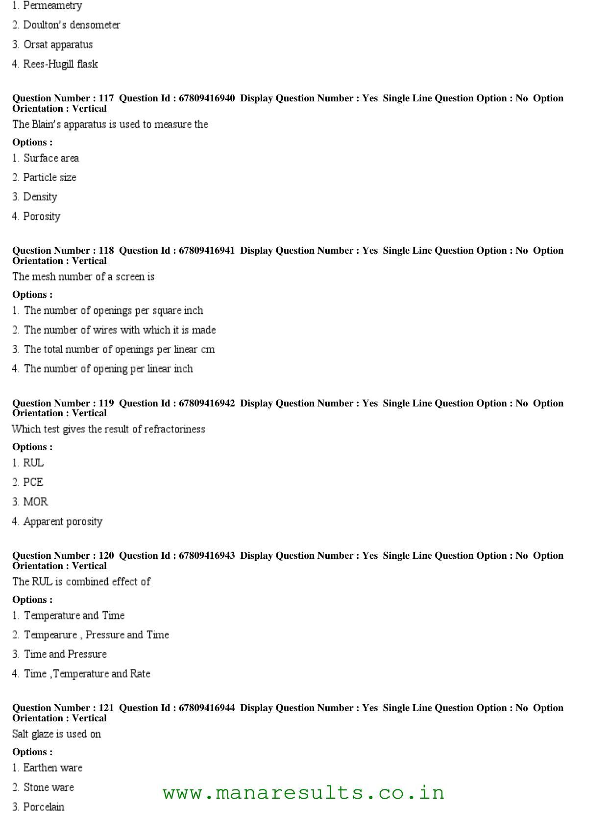 AP ECET 2018 - Ceramic Engineering Old Previous Question Papers - Page 41