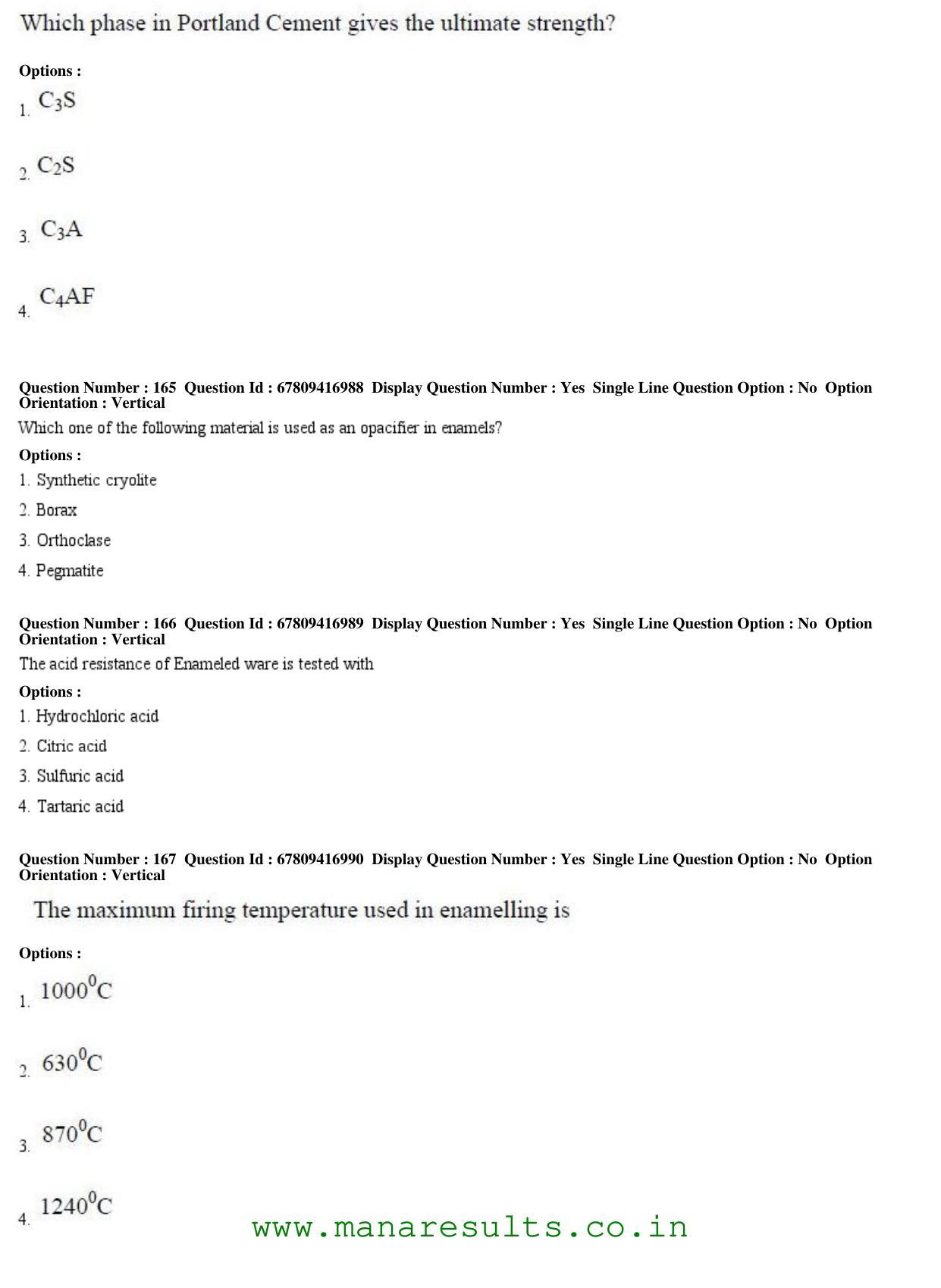 AP ECET 2018 - Ceramic Engineering Old Previous Question Papers - Page 51