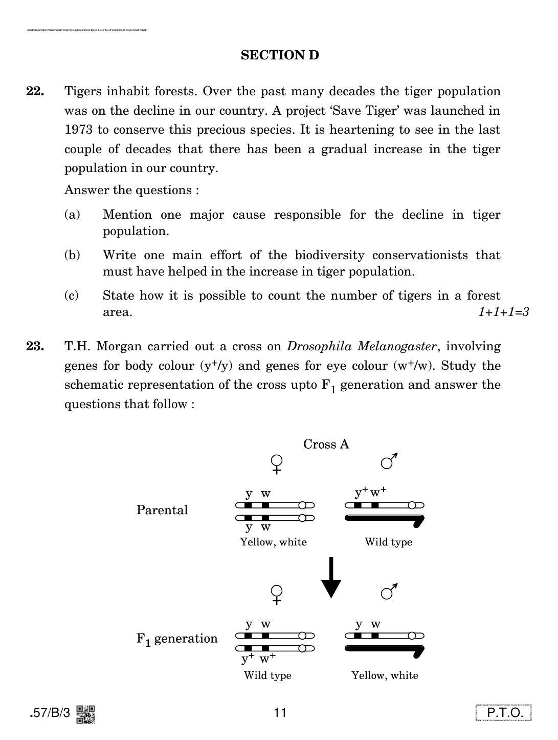 CBSE Class 12 57-C-3 - Biology 2020 Compartment Question Paper - Page 11