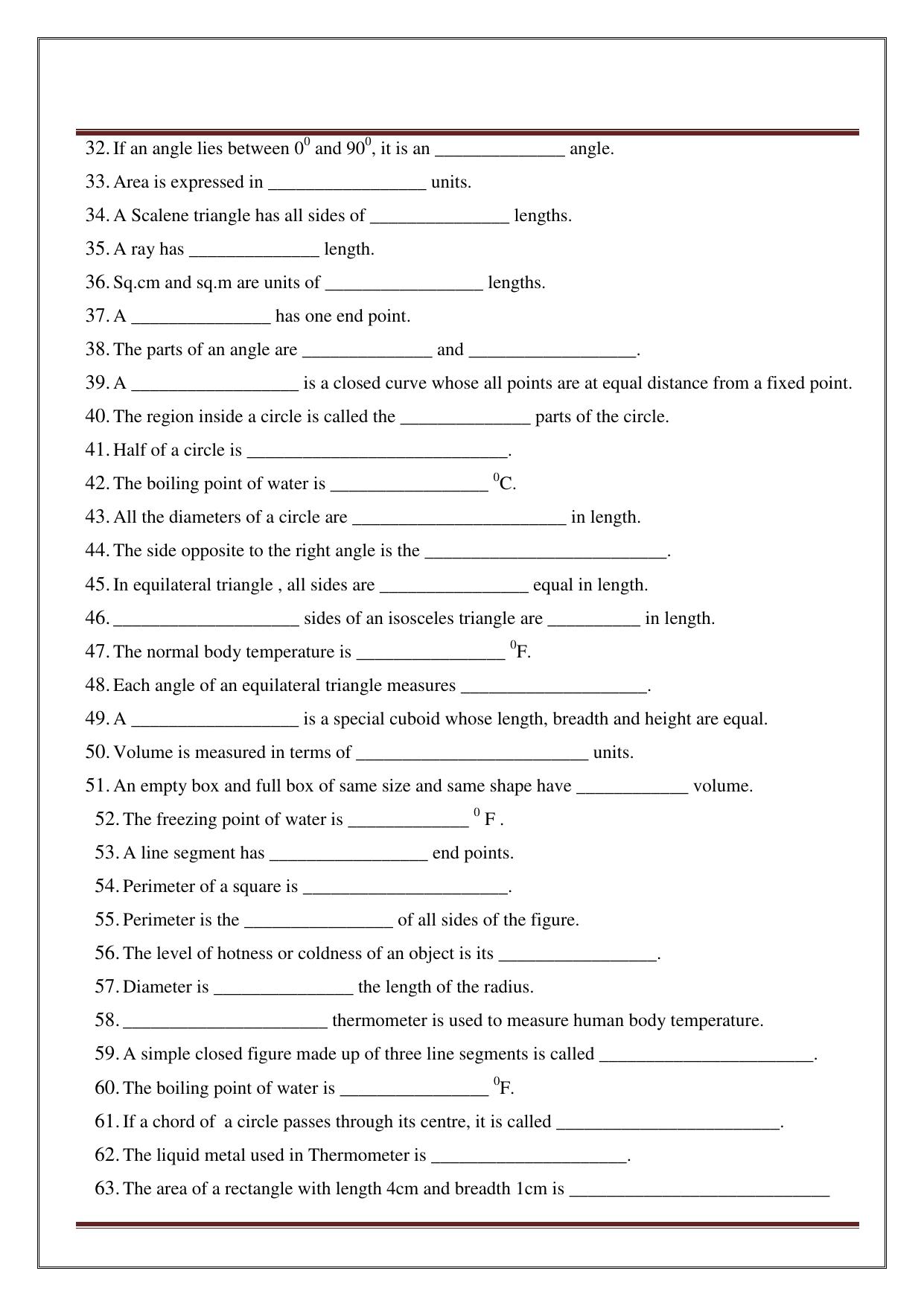 Worksheet for Class 5 Maths Assignment 33 - Page 15
