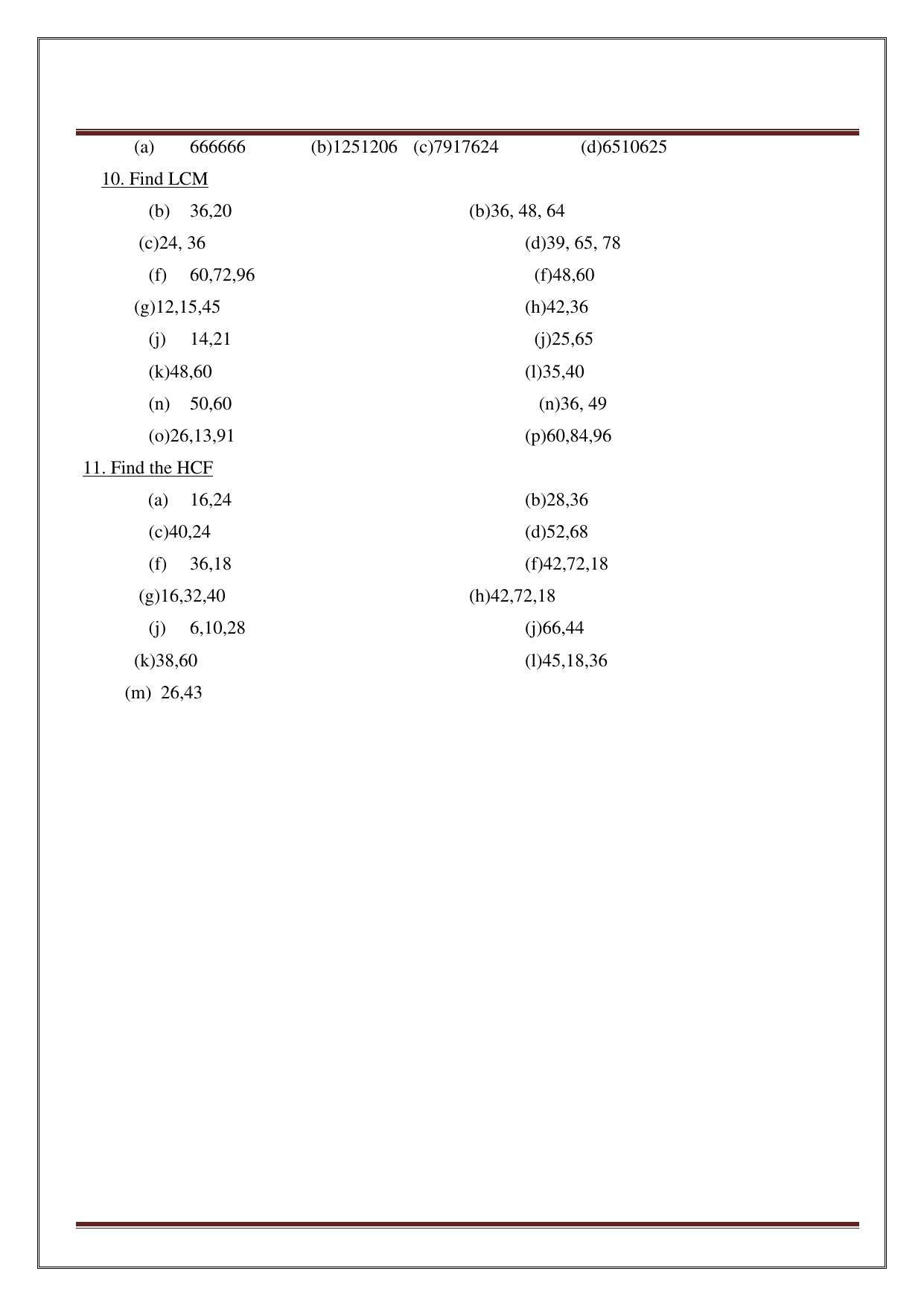 Worksheet for Class 5 Maths Assignment 33 - Page 23