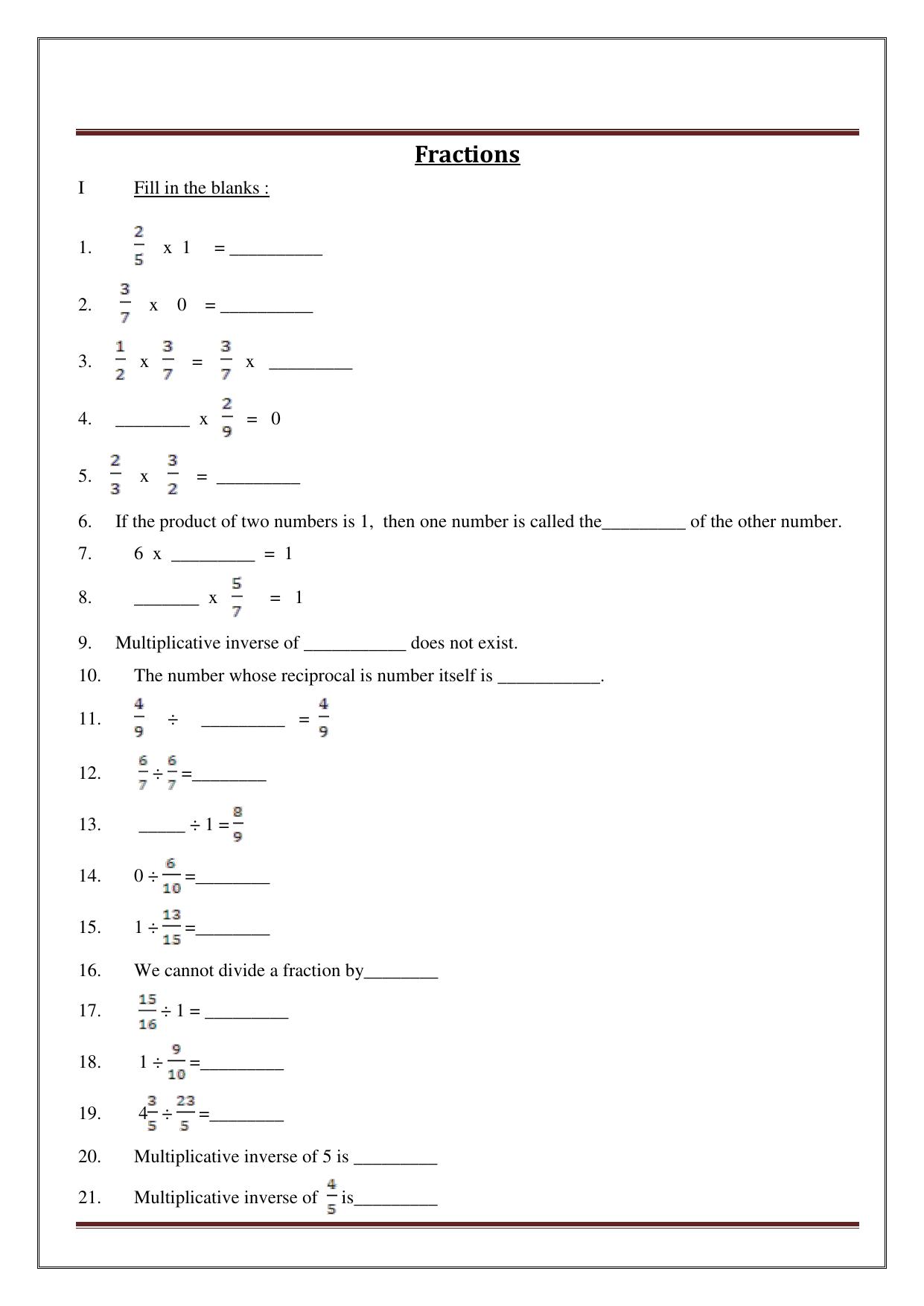 Worksheet for Class 5 Maths Assignment 33 - Page 34