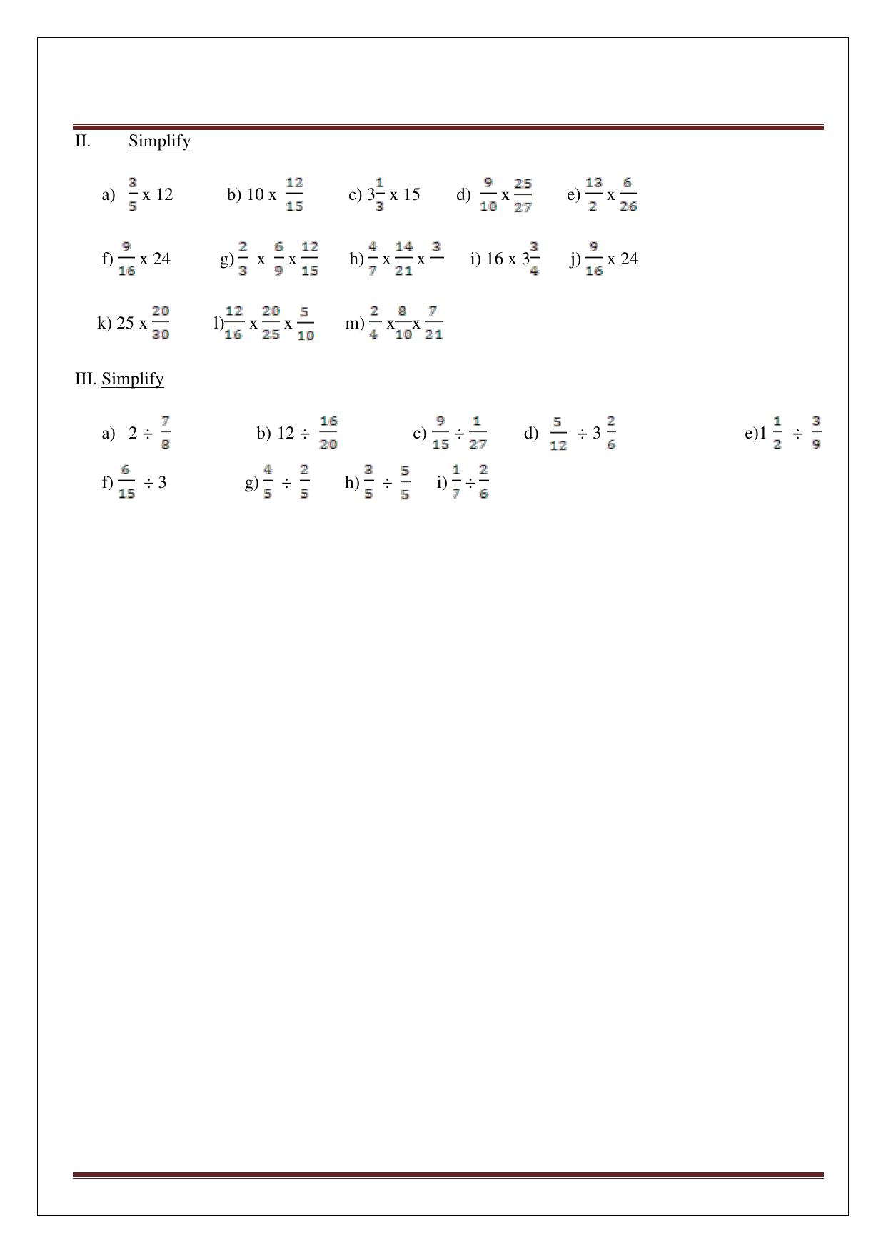 Worksheet for Class 5 Maths Assignment 33 - Page 35
