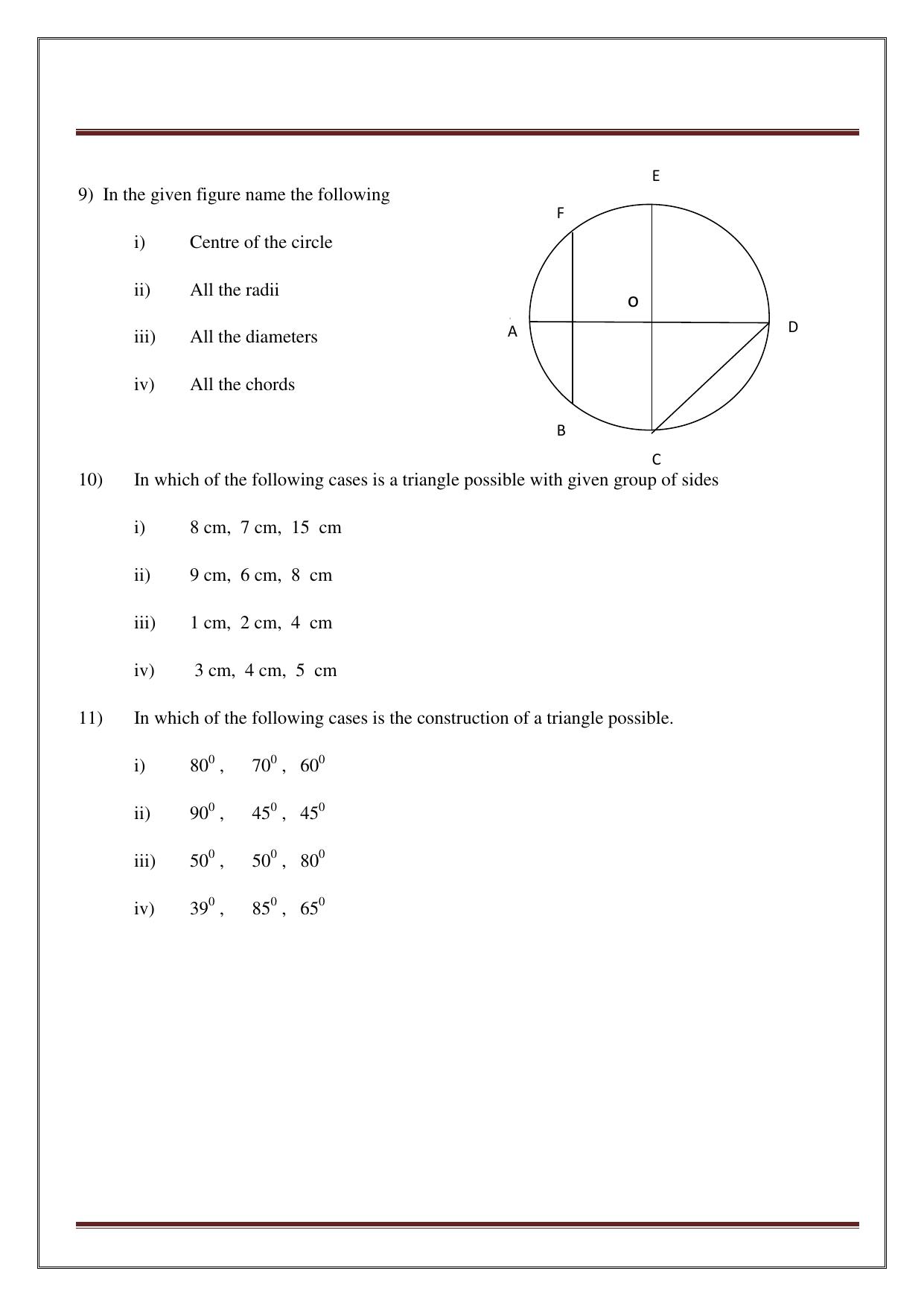 Worksheet for Class 5 Maths Assignment 33 - Page 49