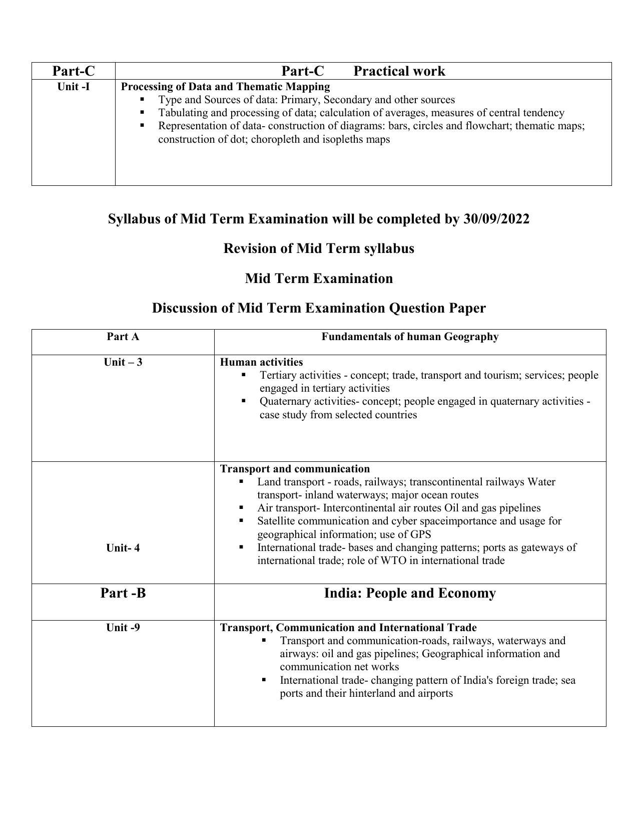 Edudel Class 12 Geography Syllabus - Page 2