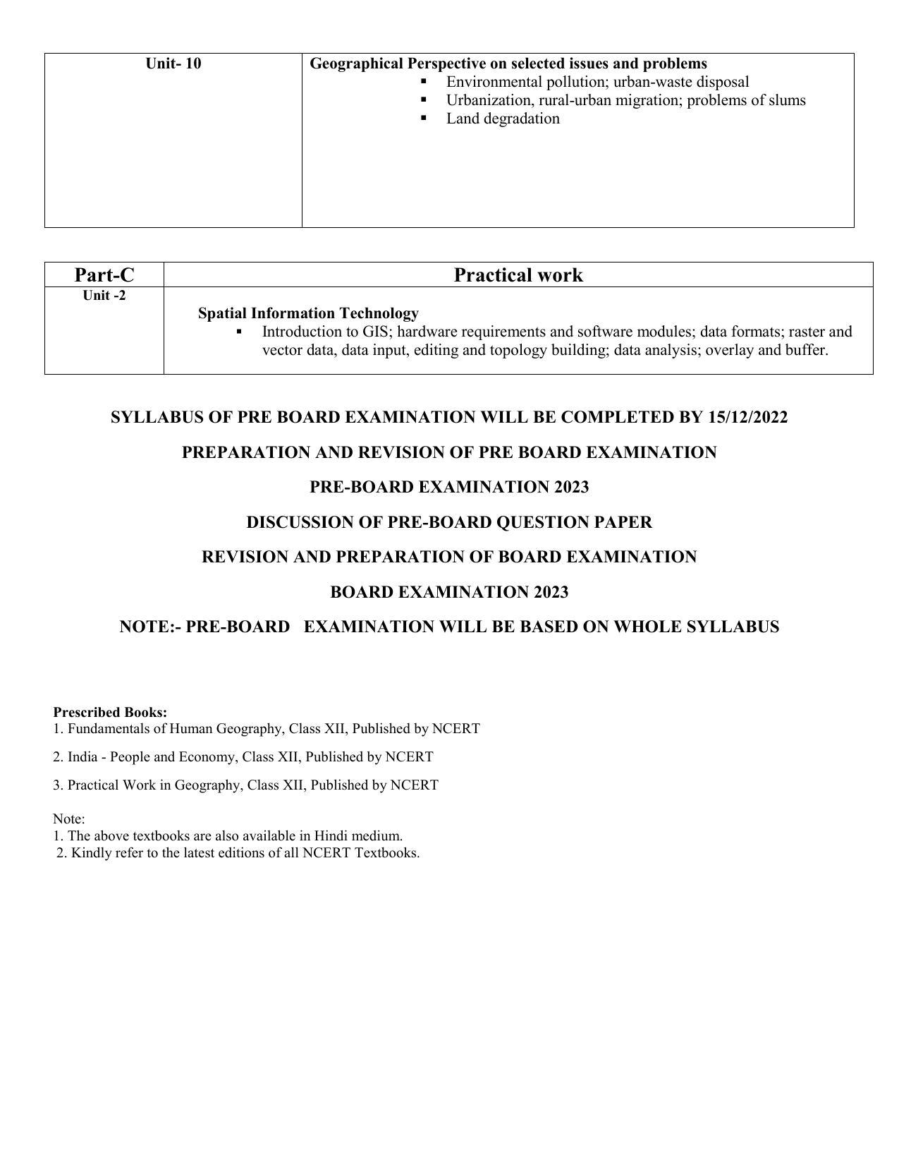 Edudel Class 12 Geography Syllabus - Page 3