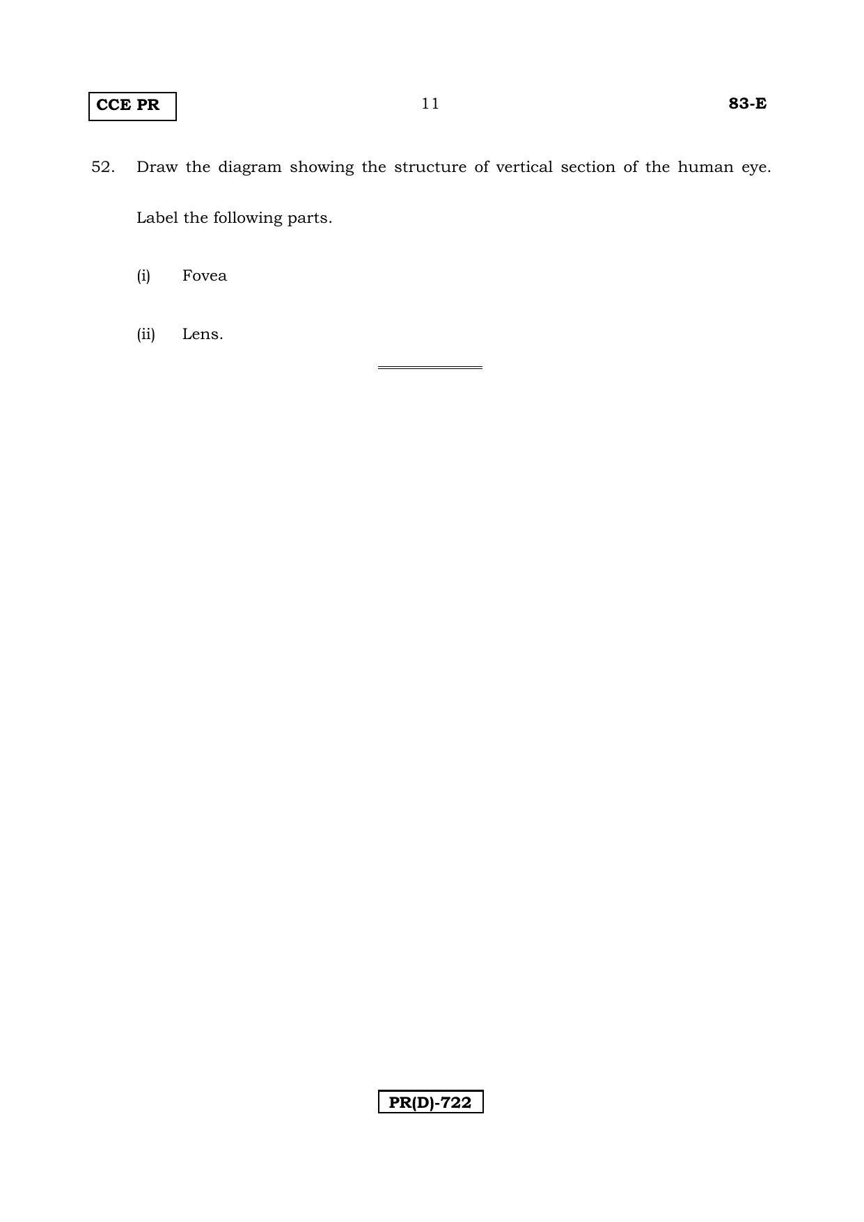 Karnataka SSLC Science (ENGLISH Medium) - 83E-D Version_e4 March/April 2019 Question Paper - Page 11