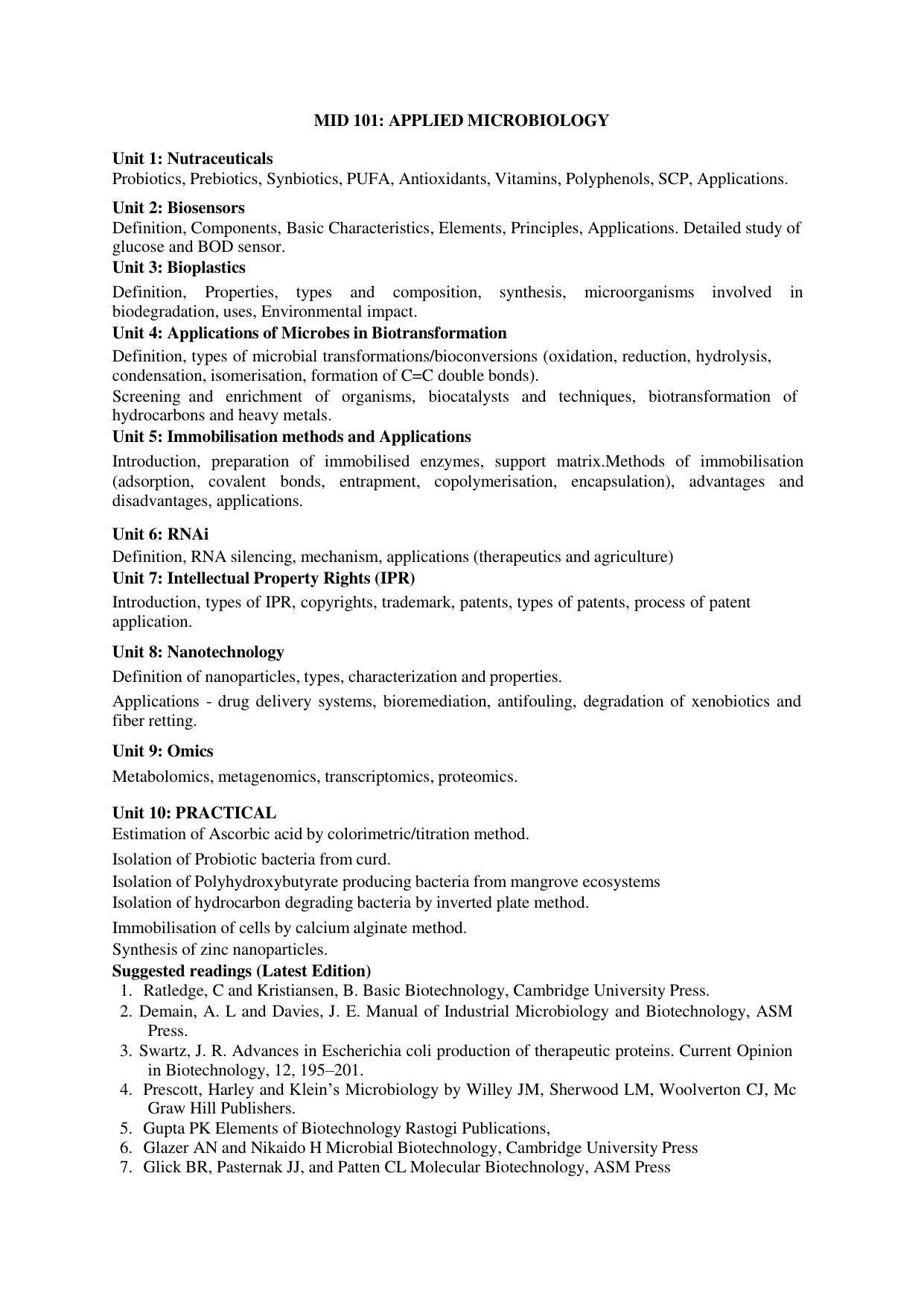 GU ART CDT Microbiology Syllabus - Page 19