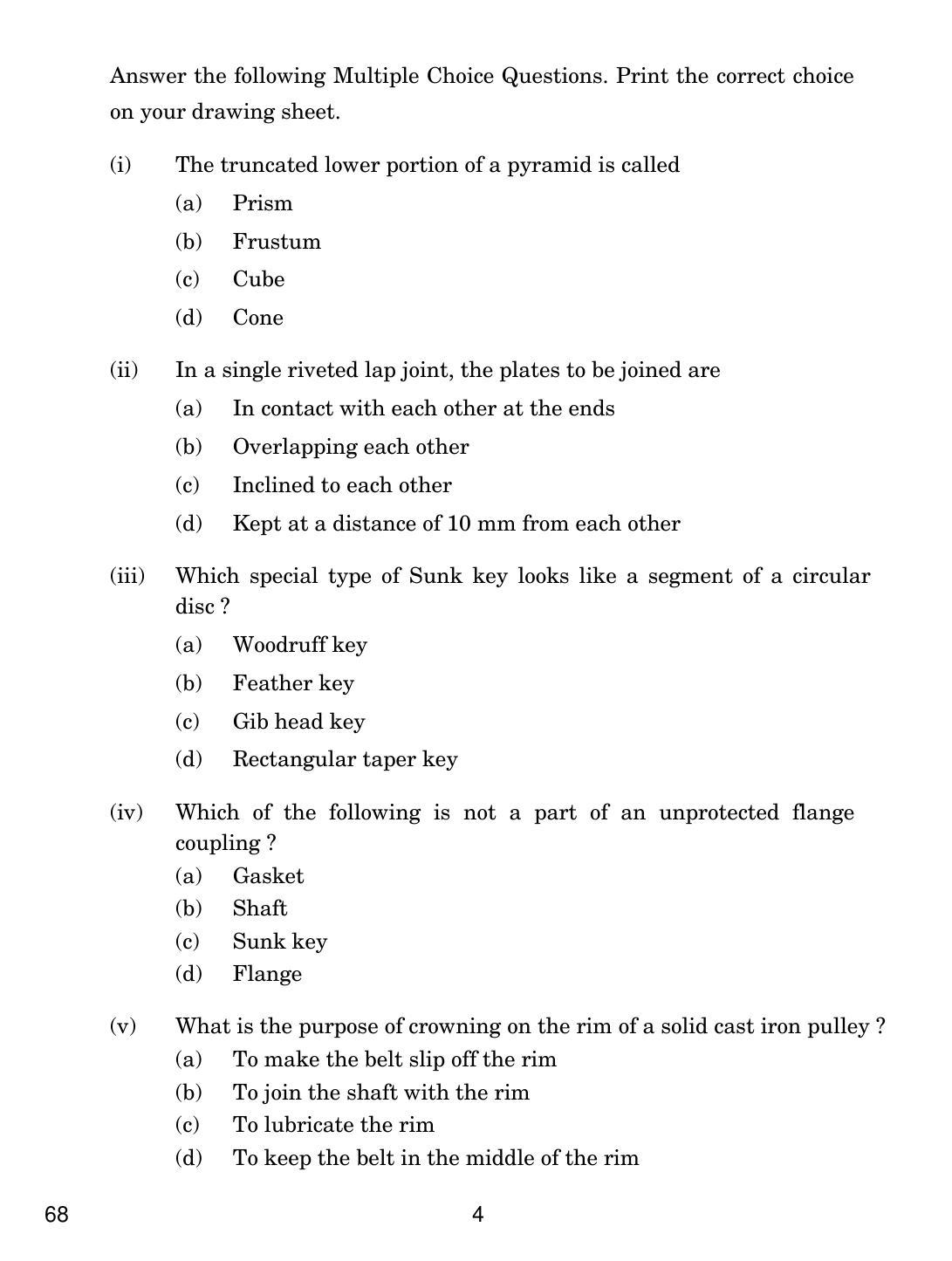 CBSE Class 12 68 ENGG GRAPHICS 2018 Question Paper - Page 4