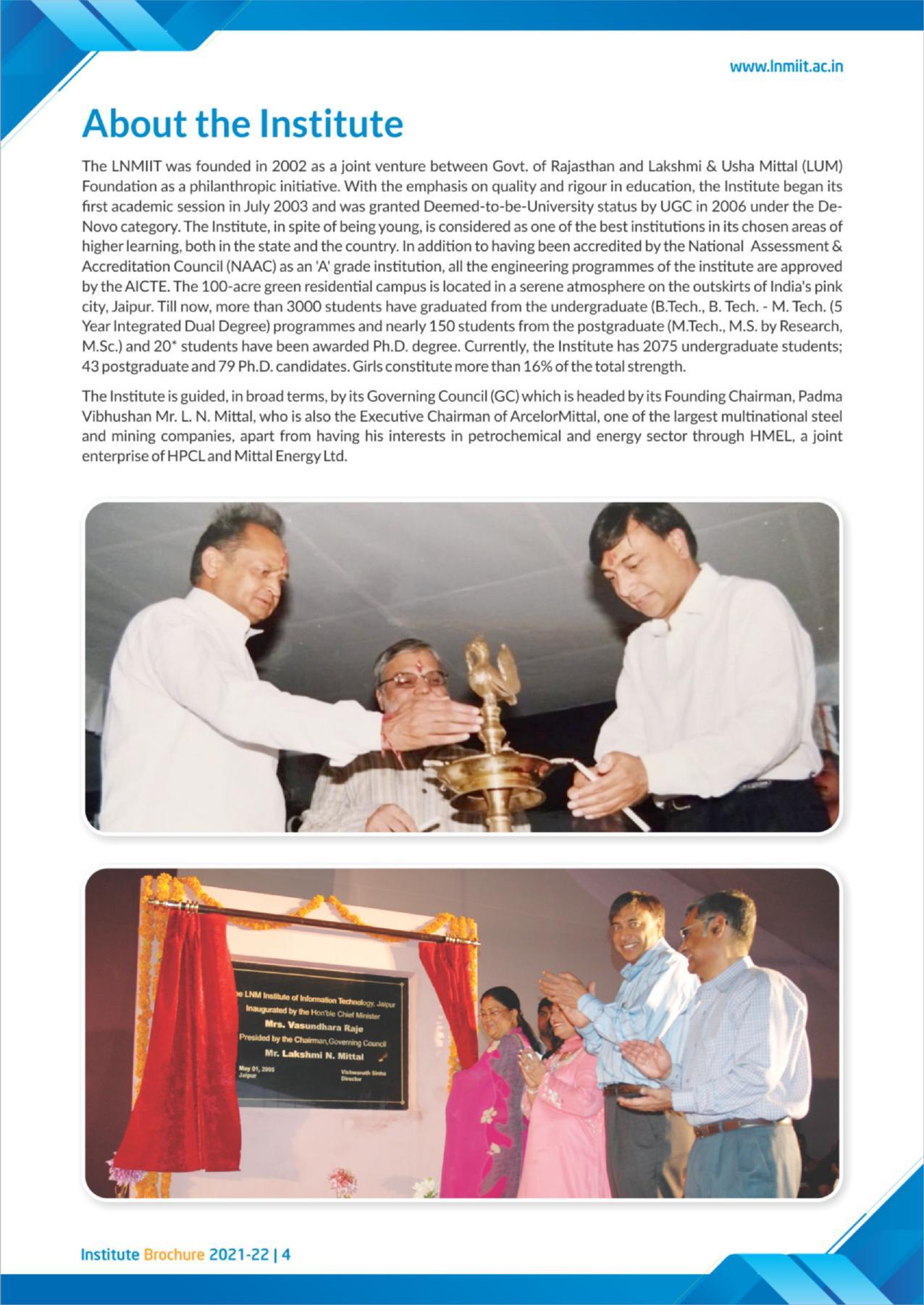 LNM Institute of Information Technology, Jaipur Brochure 2021-22 - Page 6