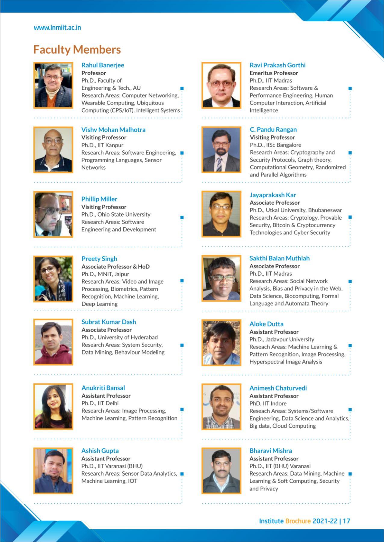 LNM Institute of Information Technology, Jaipur Brochure 2021-22 - Page 19