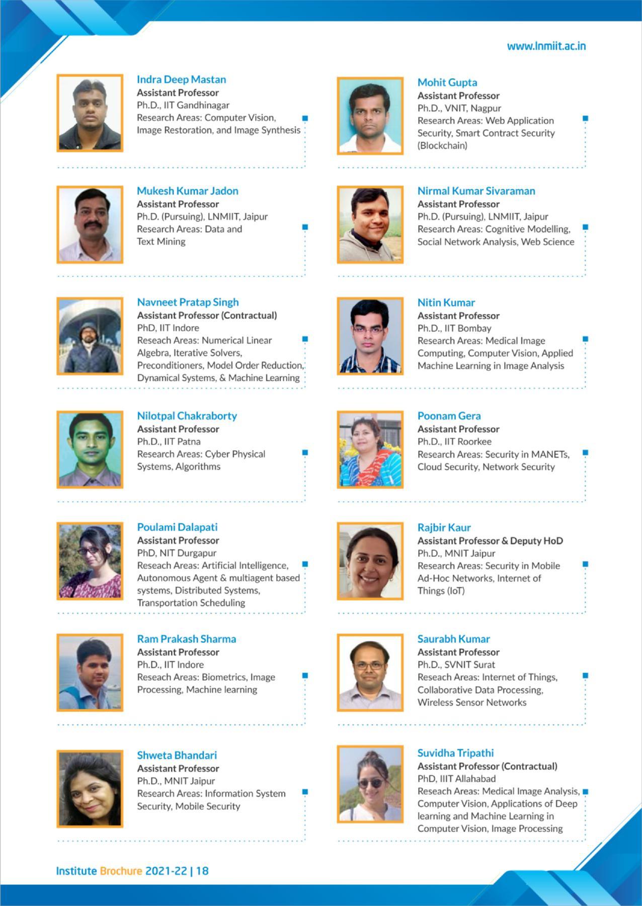 LNM Institute of Information Technology, Jaipur Brochure 2021-22 - Page 20