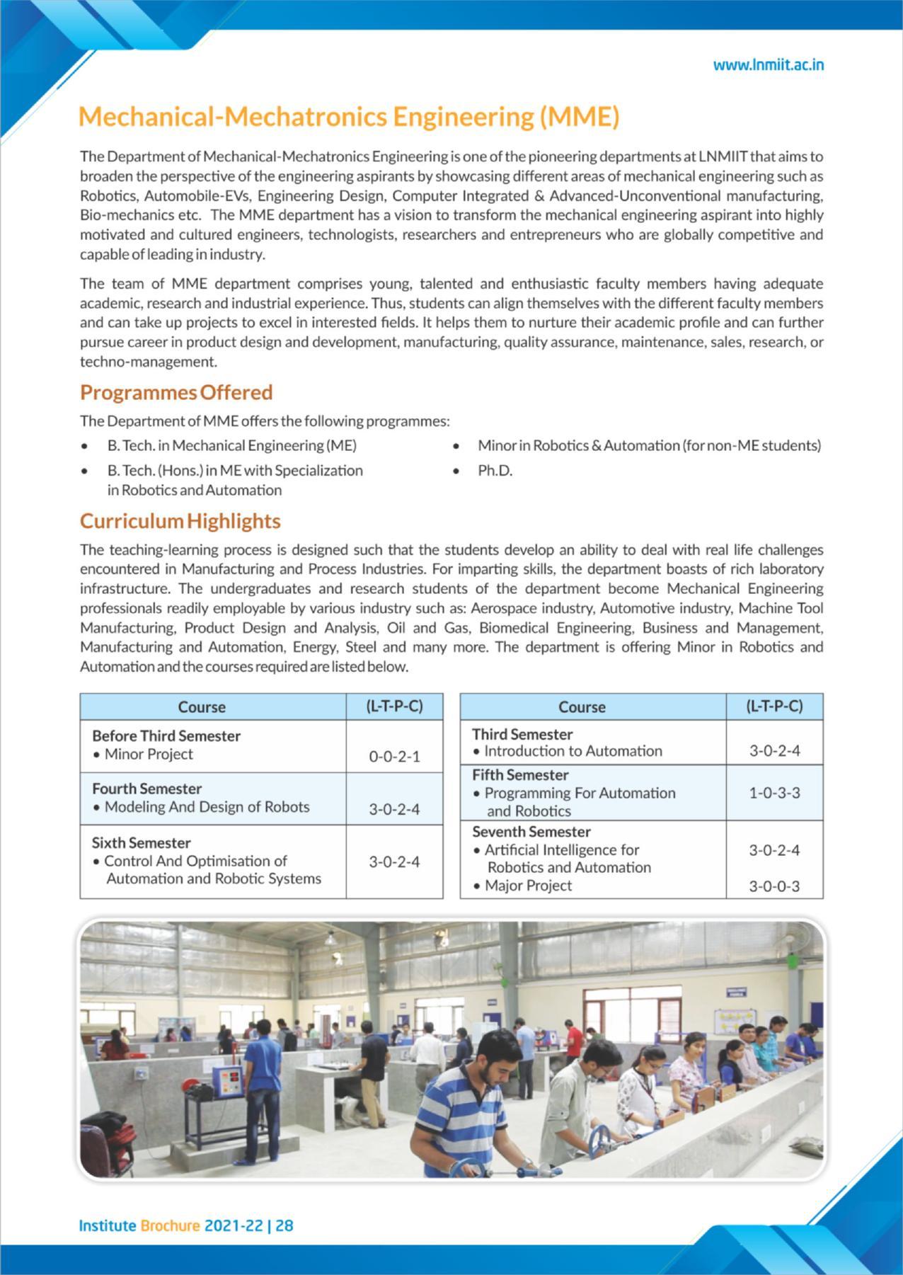 LNM Institute of Information Technology, Jaipur Brochure 2021-22 - Page 30