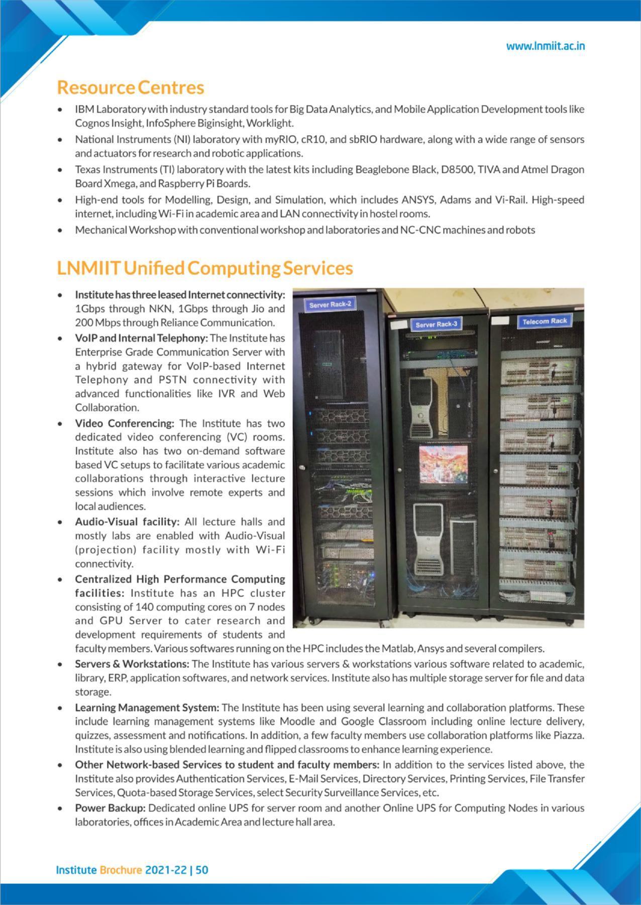 LNM Institute of Information Technology, Jaipur Brochure 2021-22 - Page 52