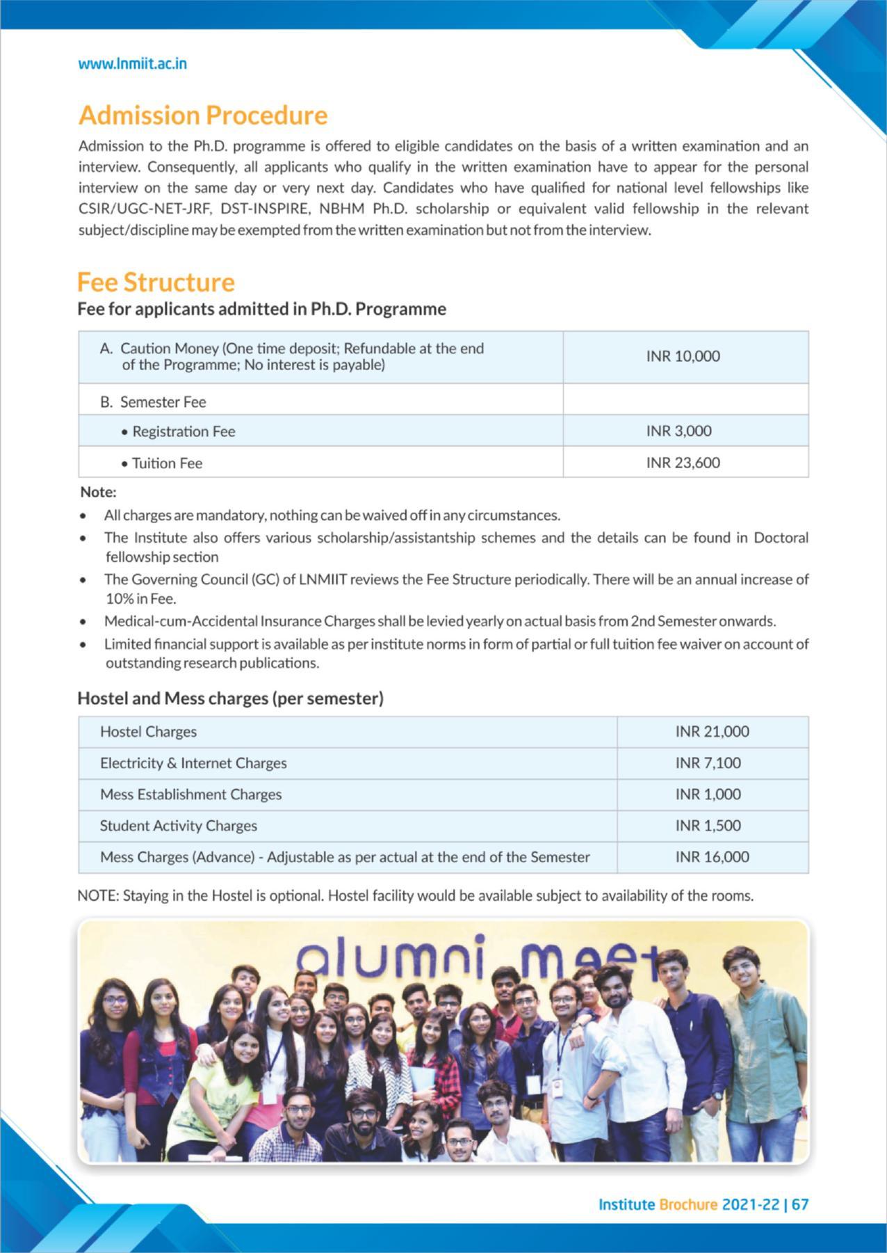 LNM Institute of Information Technology, Jaipur Brochure 2021-22 - Page 69