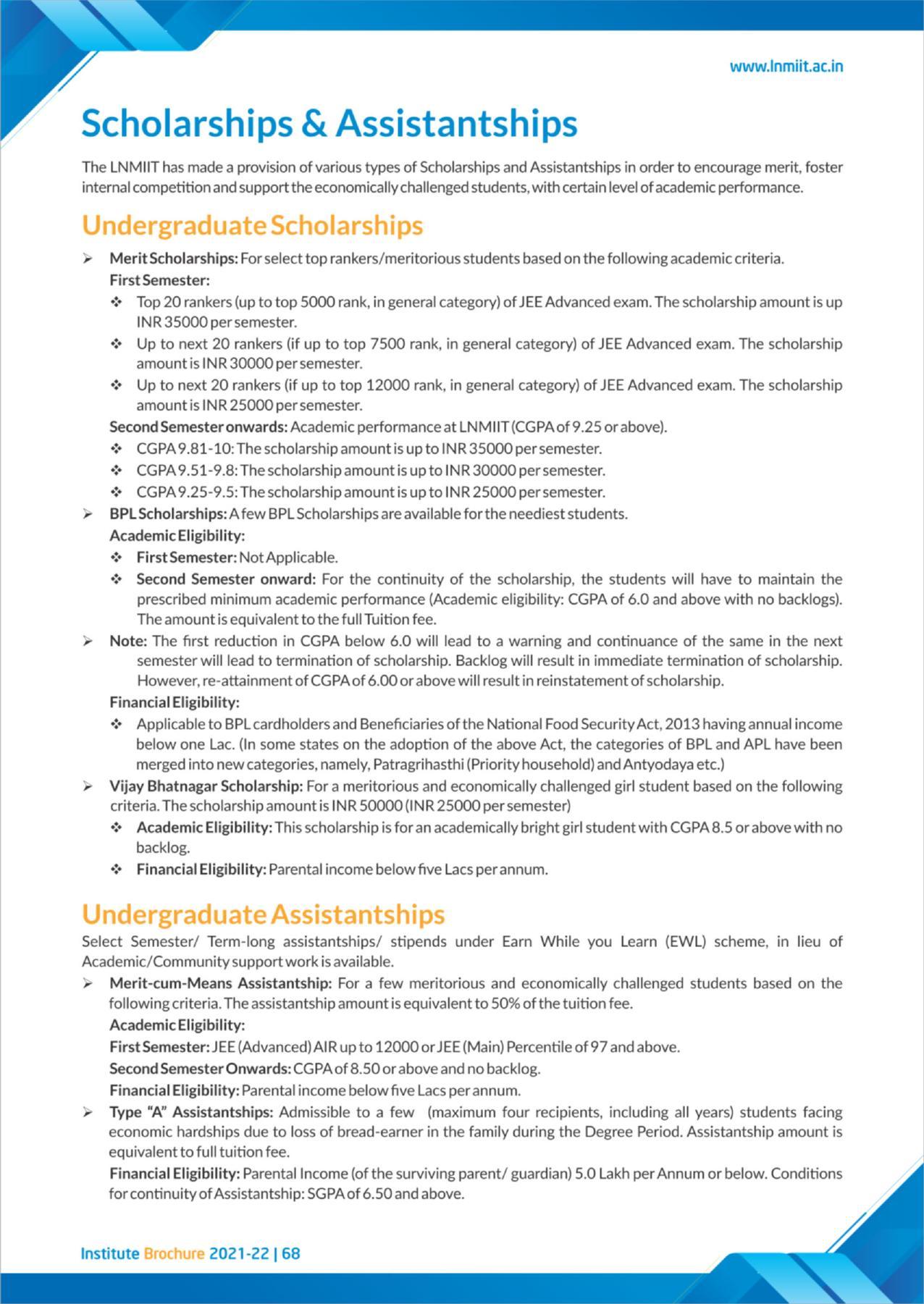 LNM Institute of Information Technology, Jaipur Brochure 2021-22 - Page 70