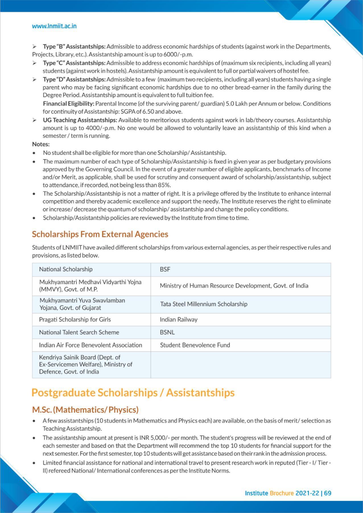LNM Institute of Information Technology, Jaipur Brochure 2021-22 - Page 71