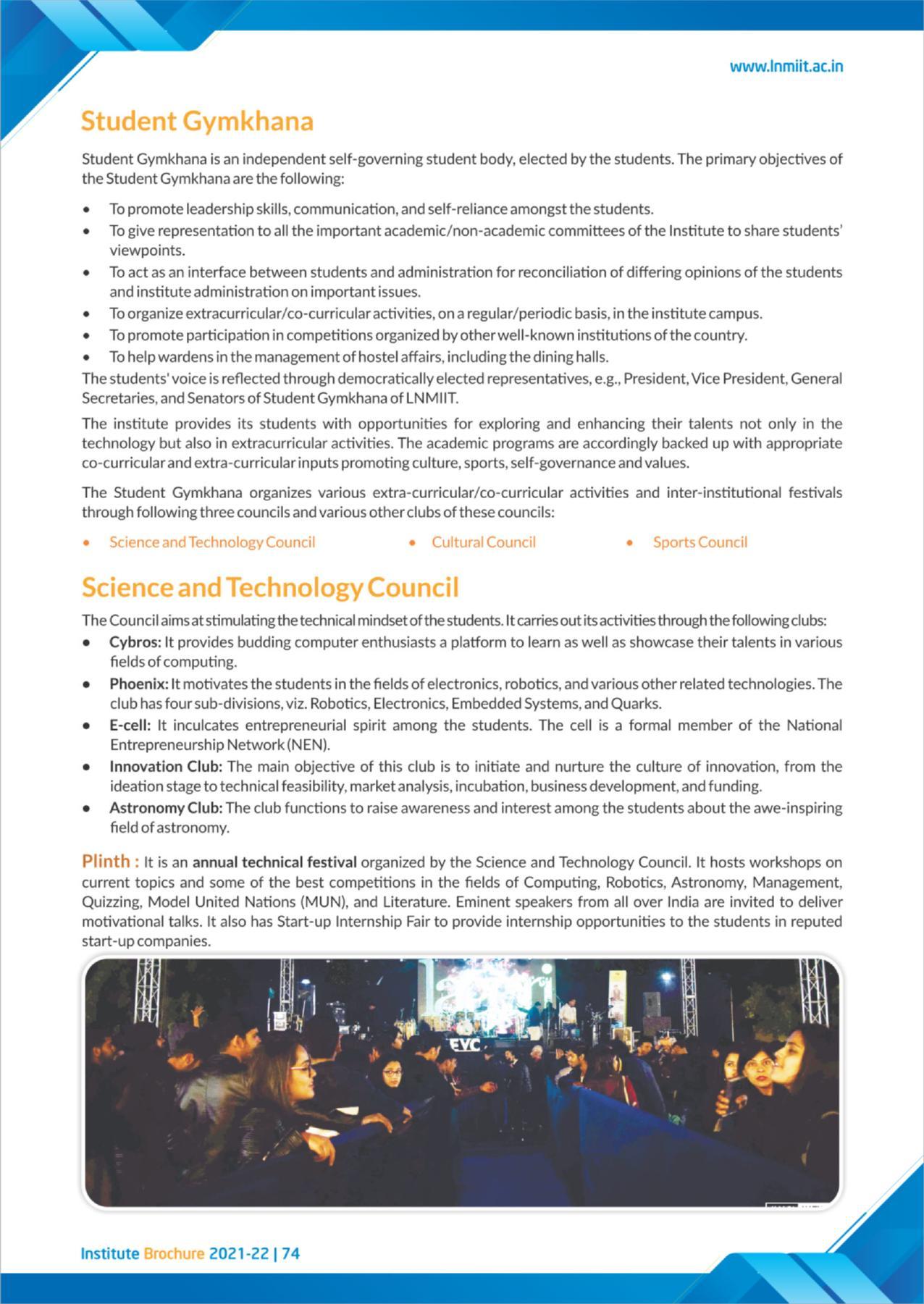 LNM Institute of Information Technology, Jaipur Brochure 2021-22 - Page 76