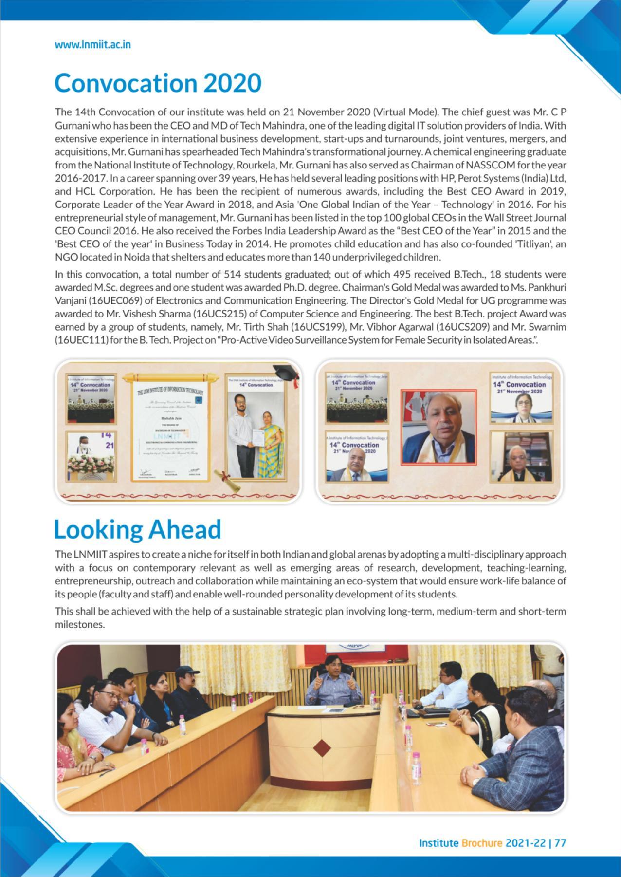 LNM Institute of Information Technology, Jaipur Brochure 2021-22 - Page 79