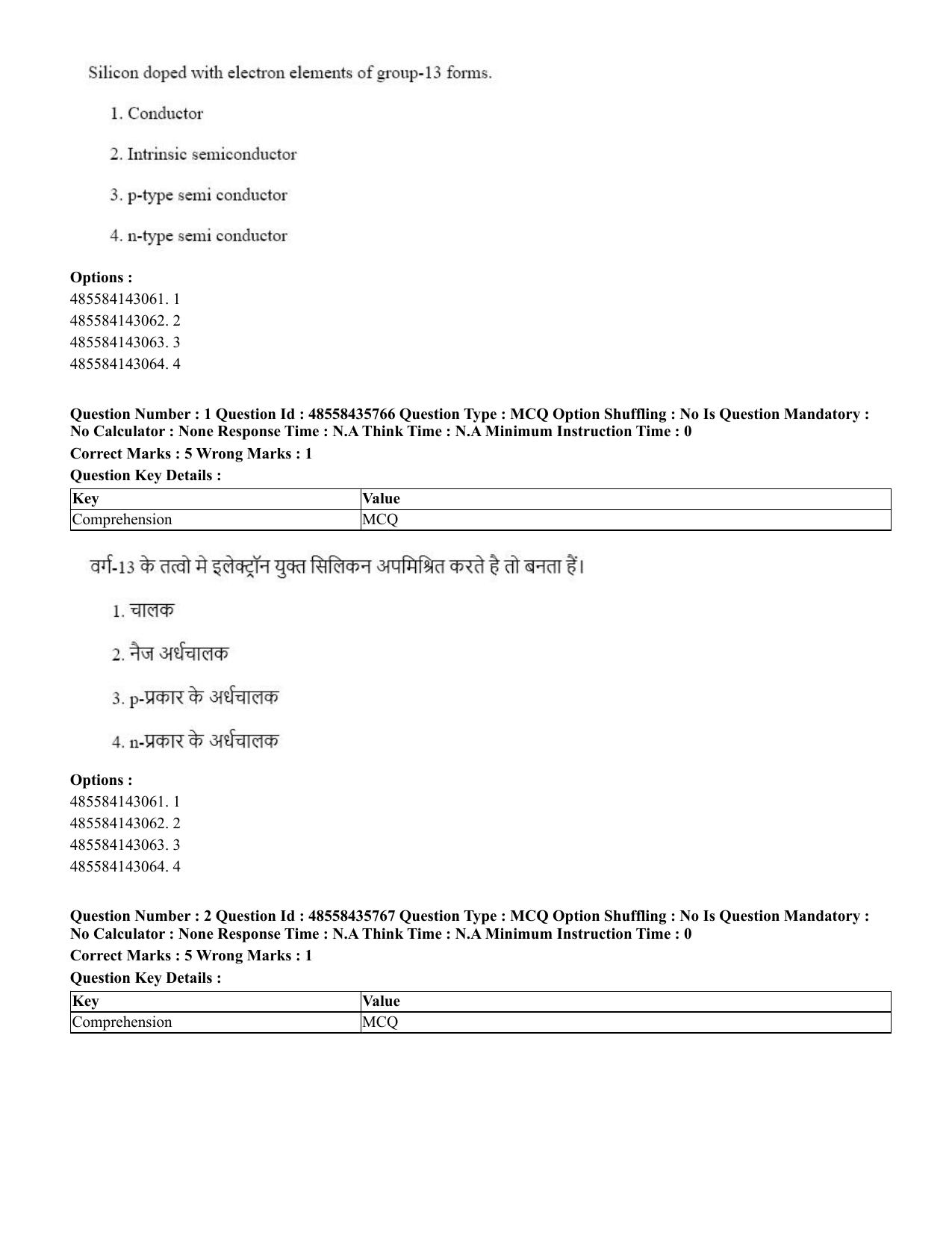 CUET 2023 Domestic Shift 3 Question Papers - 20 June 2023 - Page 2