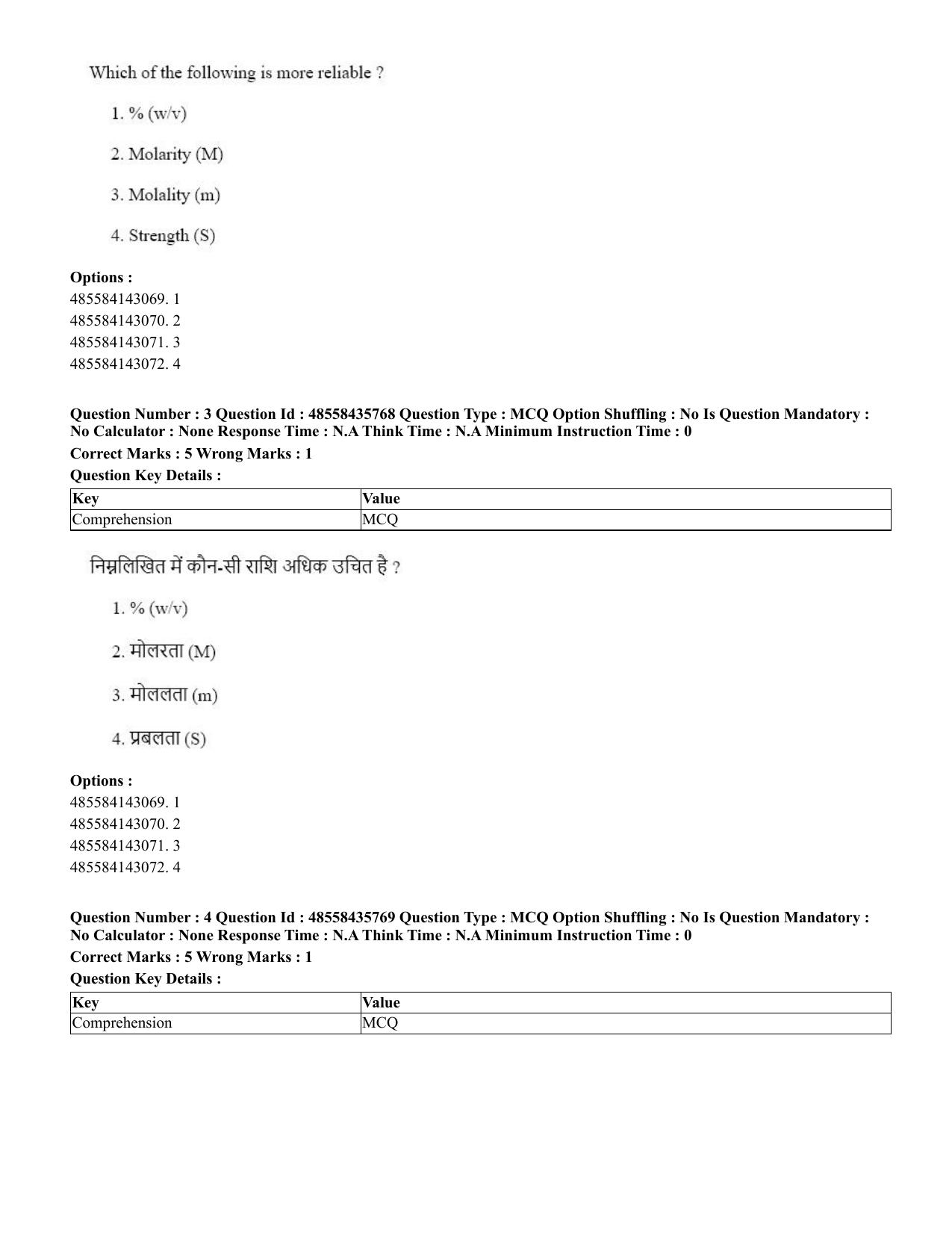CUET 2023 Domestic Shift 3 Question Papers - 20 June 2023 - Page 4