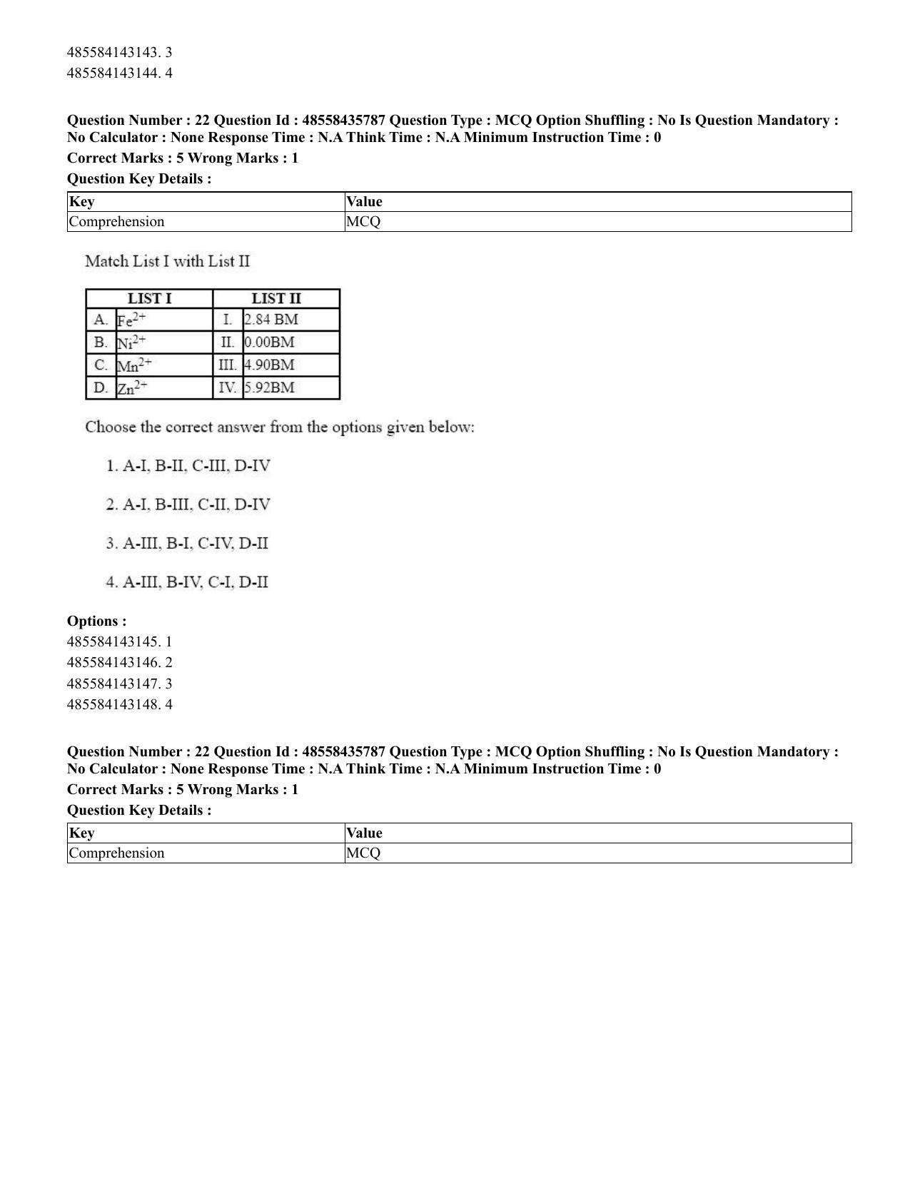 CUET 2023 Domestic Shift 3 Question Papers - 20 June 2023 - Page 23