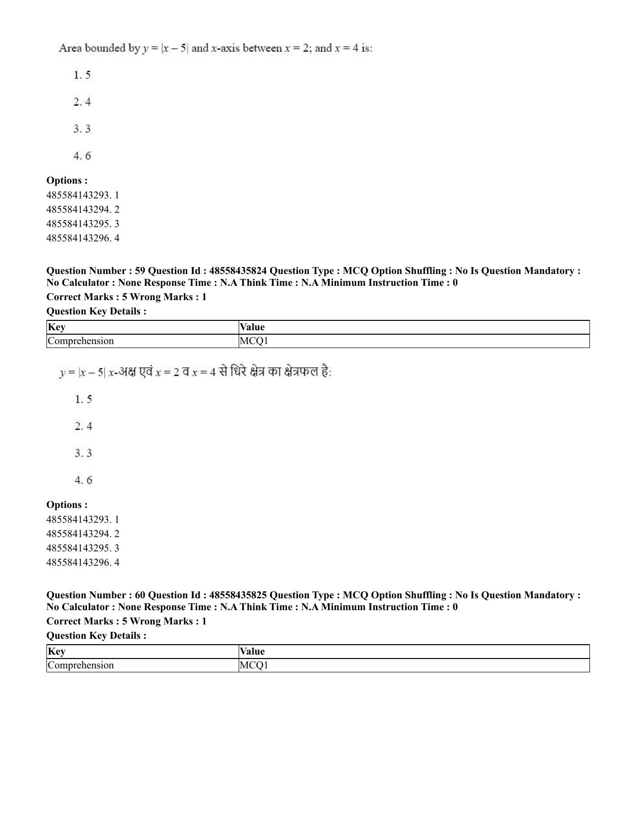 CUET 2023 Domestic Shift 3 Question Papers - 20 June 2023 - Page 69