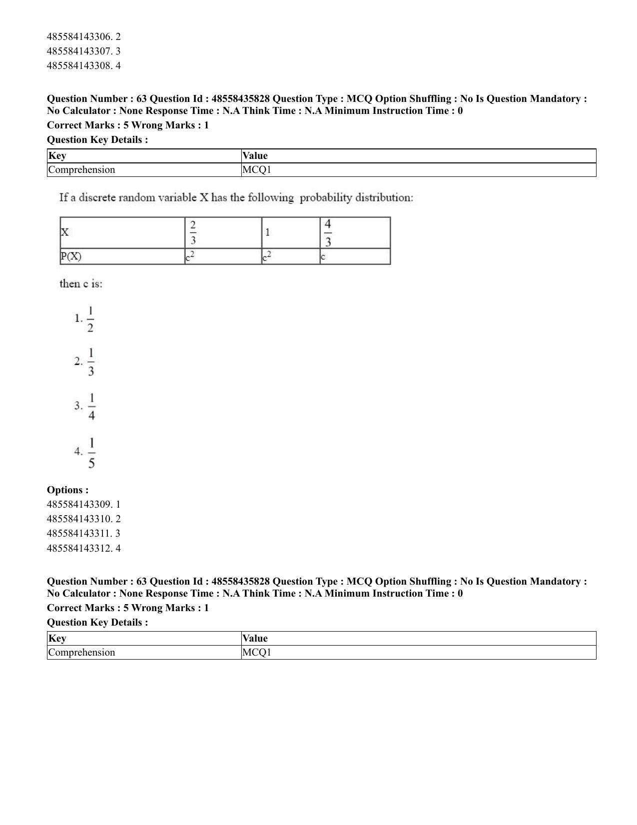 CUET 2023 Domestic Shift 3 Question Papers - 20 June 2023 - Page 73