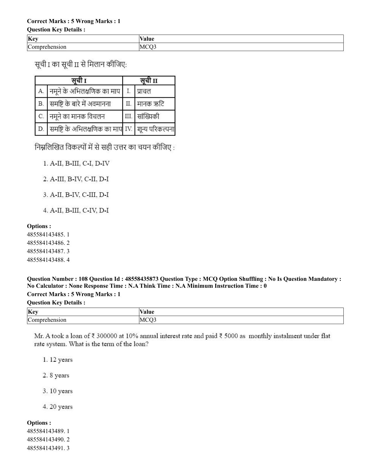 CUET 2023 Domestic Shift 3 Question Papers - 20 June 2023 - Page 119