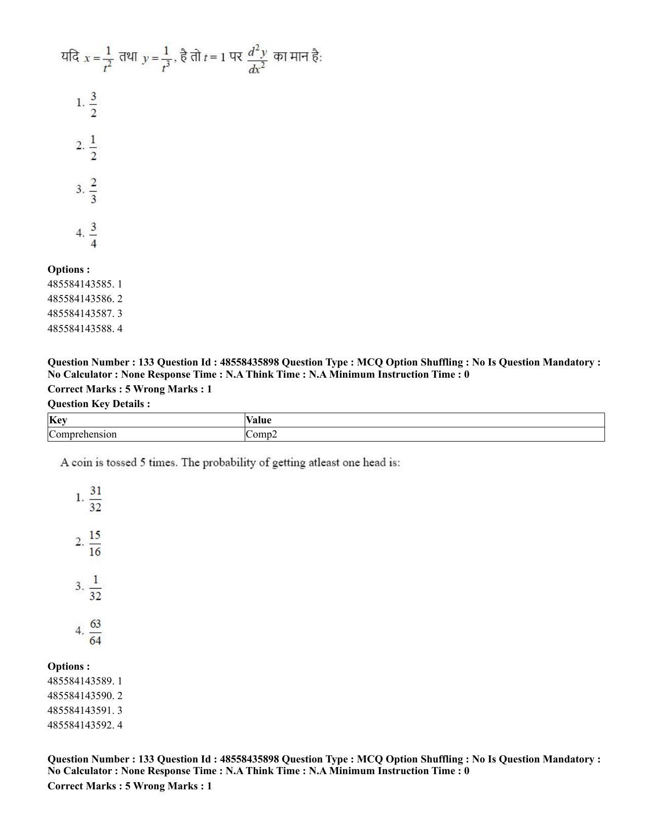 CUET 2023 Domestic Shift 3 Question Papers - 20 June 2023 - Page 145