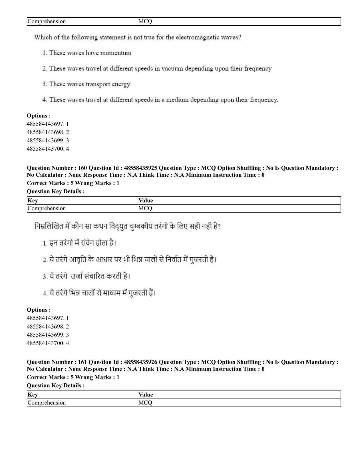 CUET 2023 Domestic Shift 3 Question Papers - 20 June 2023 - Page 176