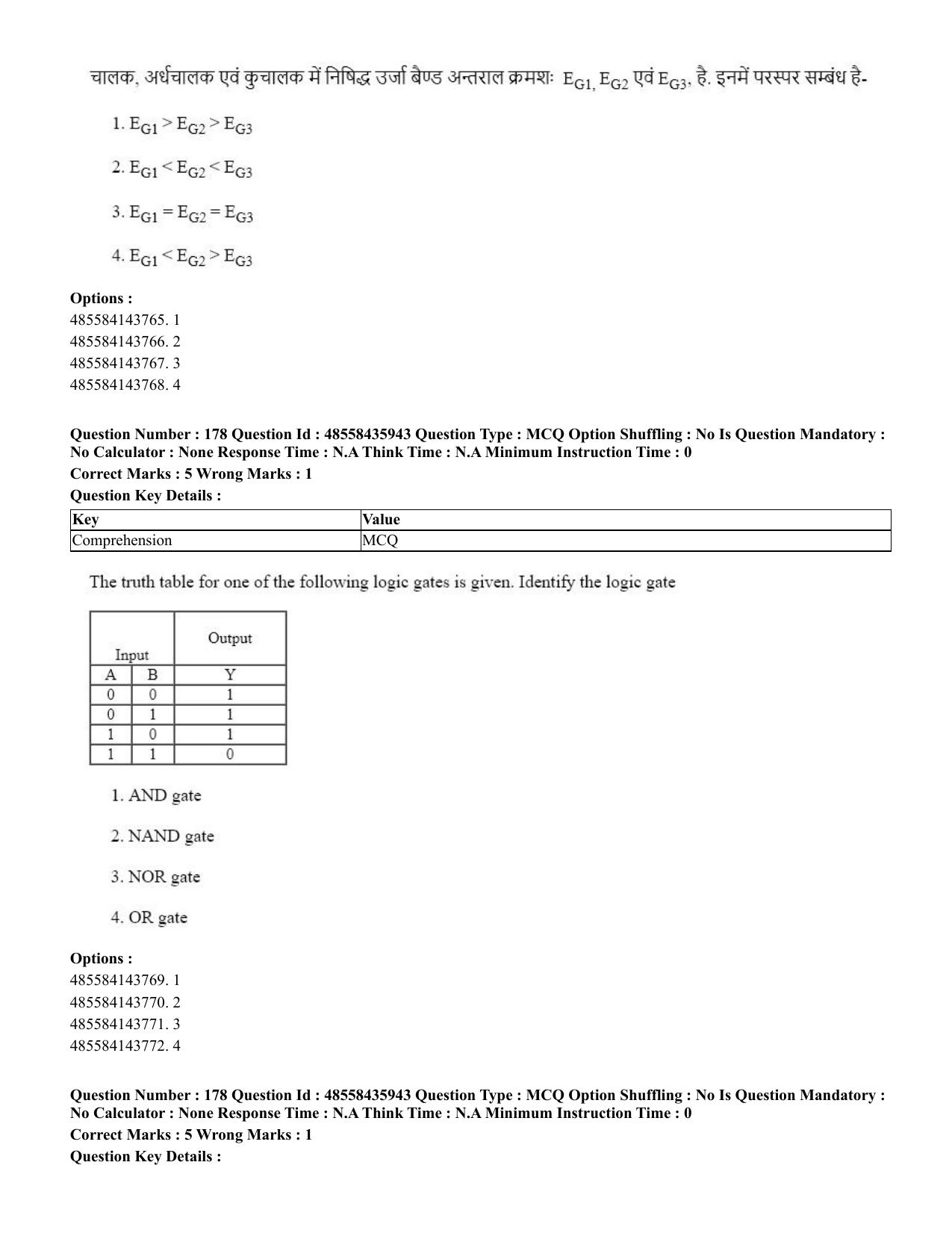 CUET 2023 Domestic Shift 3 Question Papers - 20 June 2023 - Page 194