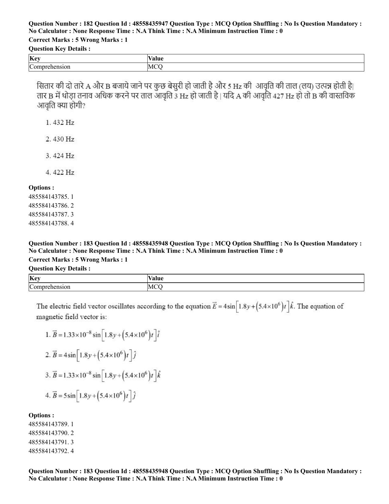 CUET 2023 Domestic Shift 3 Question Papers - 20 June 2023 - Page 200