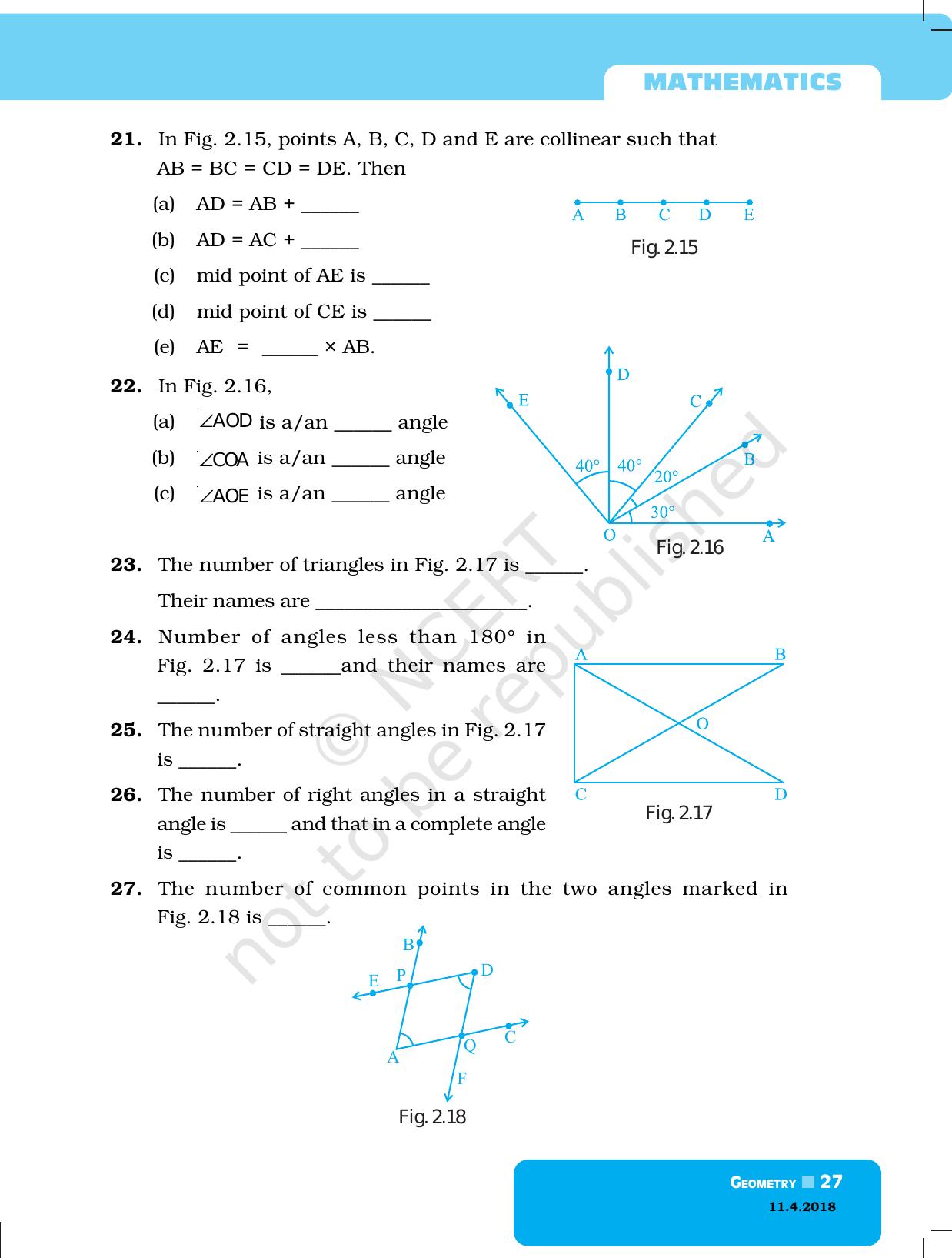 NCERT Exemplar Book for Class 6 Maths: Chapter 2-Geometry - Page 7