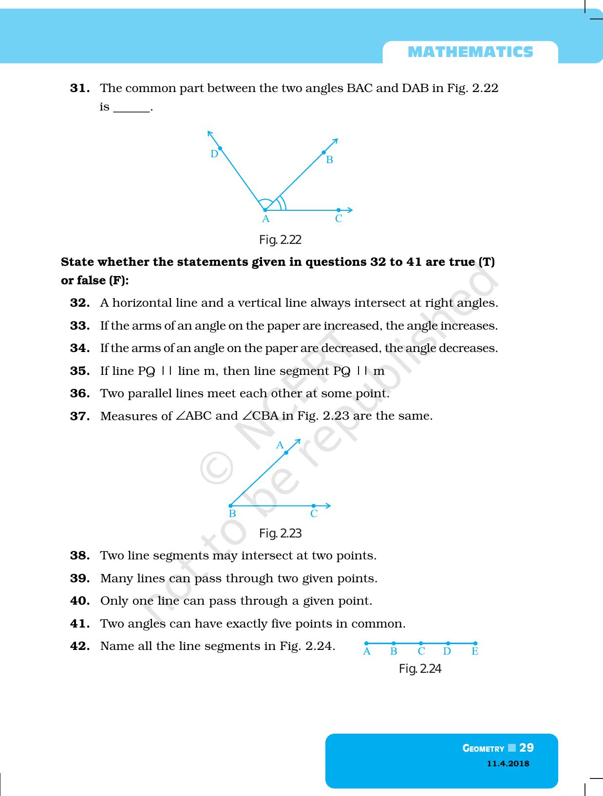 NCERT Exemplar Book for Class 6 Maths: Chapter 2-Geometry - Page 9