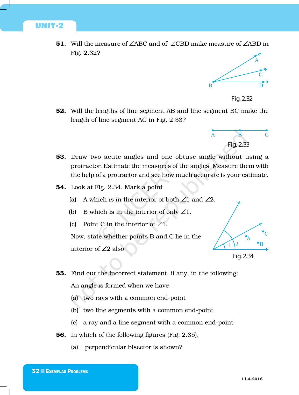 NCERT Exemplar Book for Class 6 Maths: Chapter 2-Geometry - Page 12