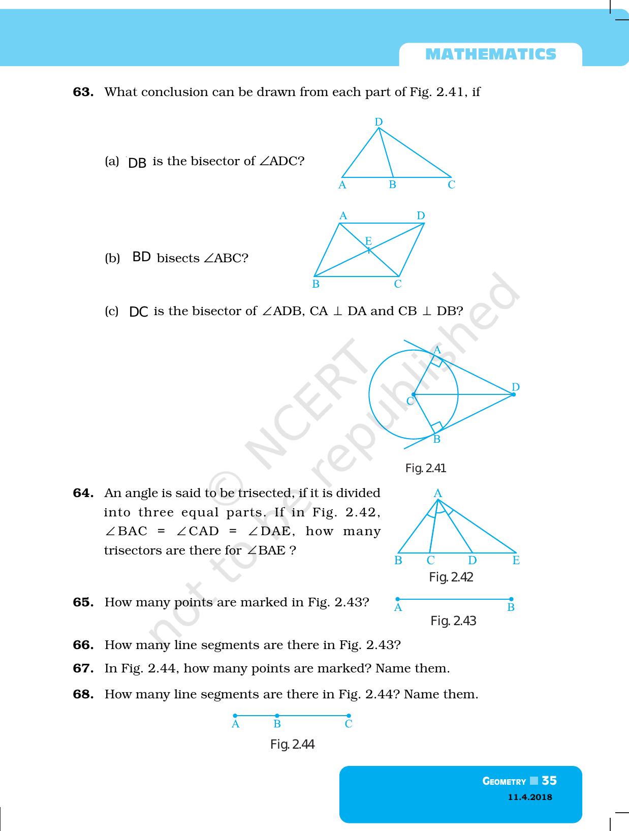 NCERT Exemplar Book for Class 6 Maths: Chapter 2-Geometry - Page 15