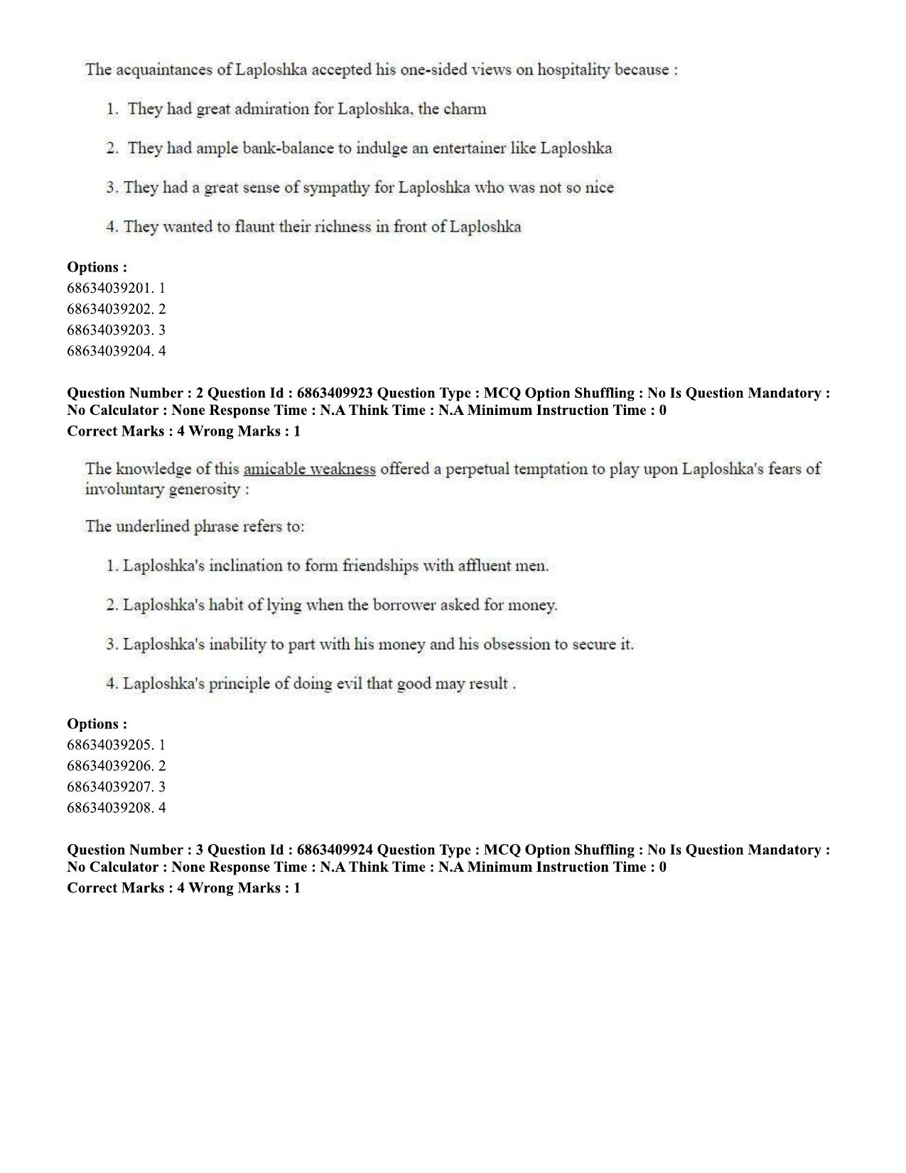 CUET PG 2023: LAQP17 – Kashmiri (Eng.)-Shift 1 (07-06-2023) Question Papers - Page 6