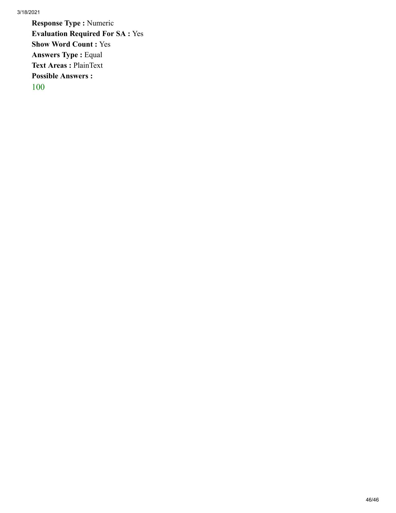 JEE Mains 2021: BTech (Shift 2) 17-03-2021 Question Paper - Page 46