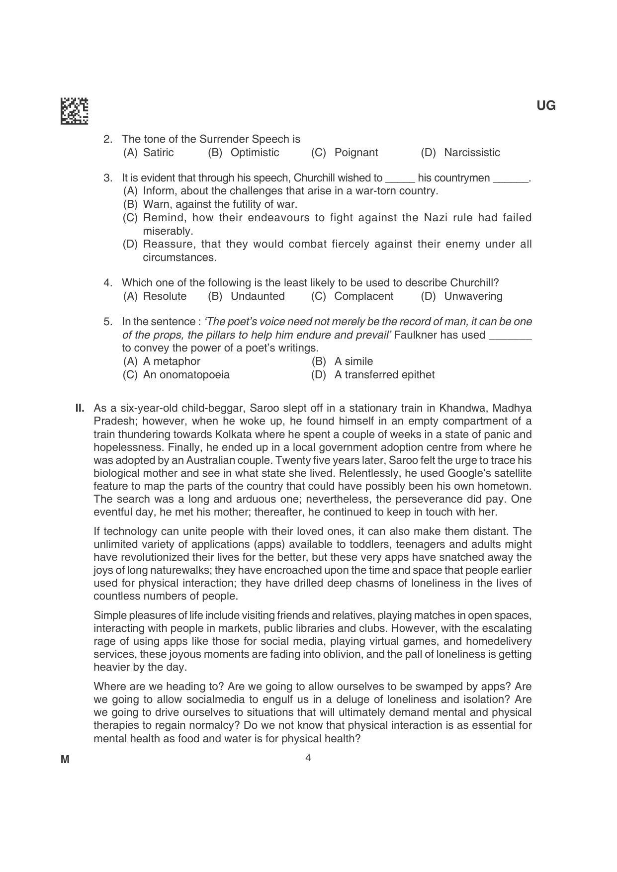 CLAT 2022 UG Question Papers - Page 4