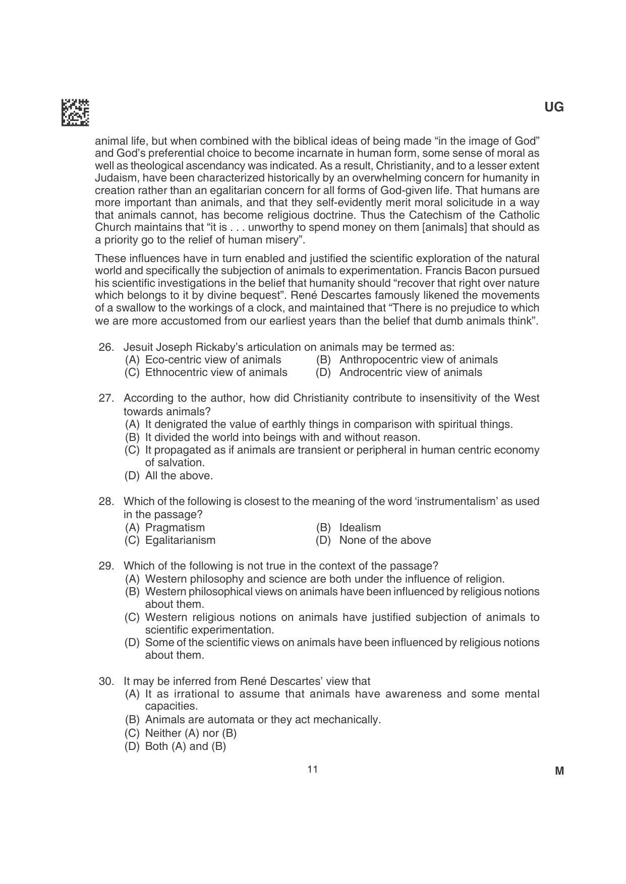 CLAT 2022 UG Question Papers - Page 11