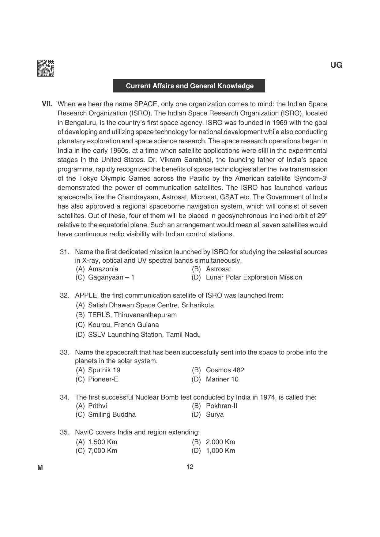 CLAT 2022 UG Question Papers - Page 12