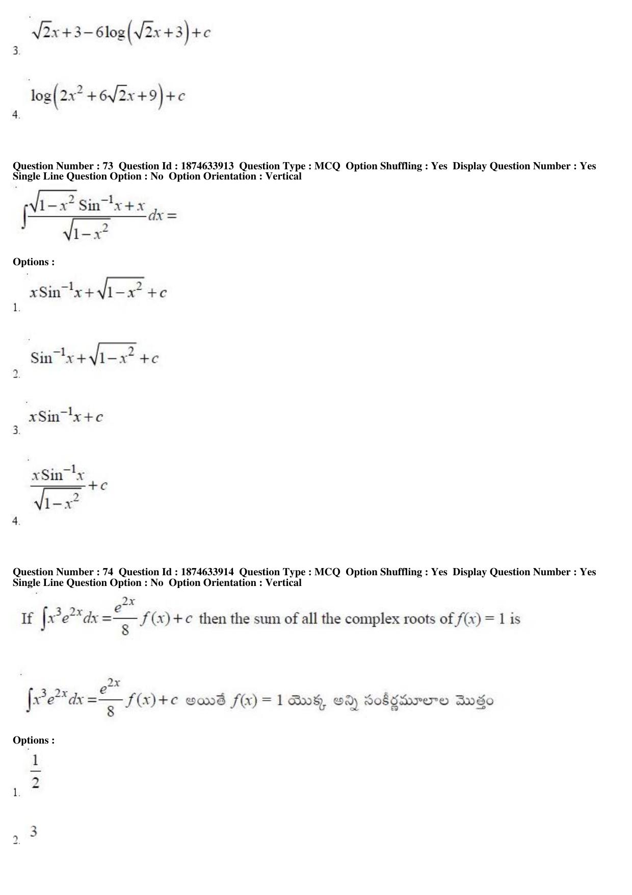 AP EAPCET 2019 - 20 April 2019 Afternoon - Master Engineering Question Paper With Preliminary Keys - Page 40