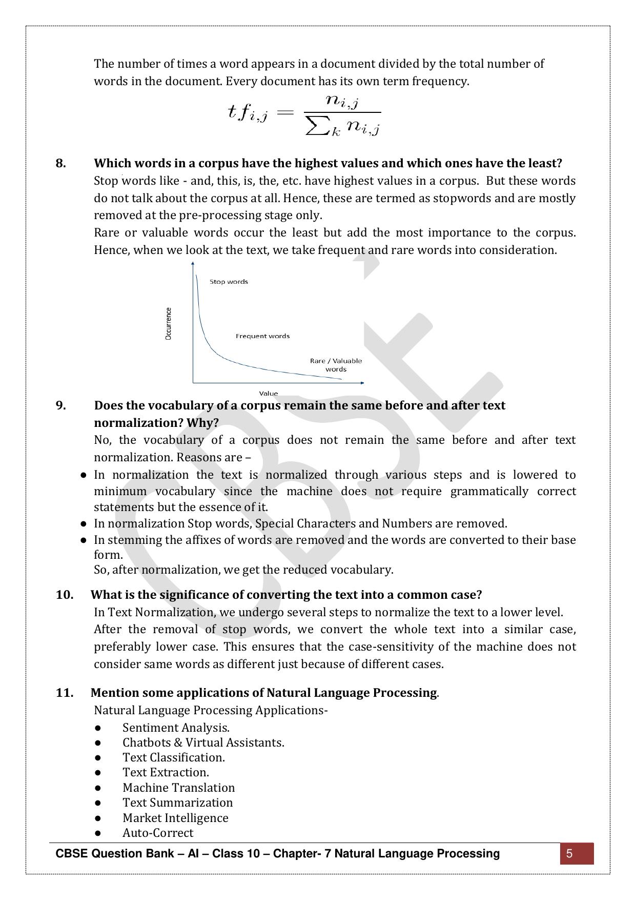 CBSE Class 10 Artificial Intelligence - Chapter 7 Question Bank - Page 5