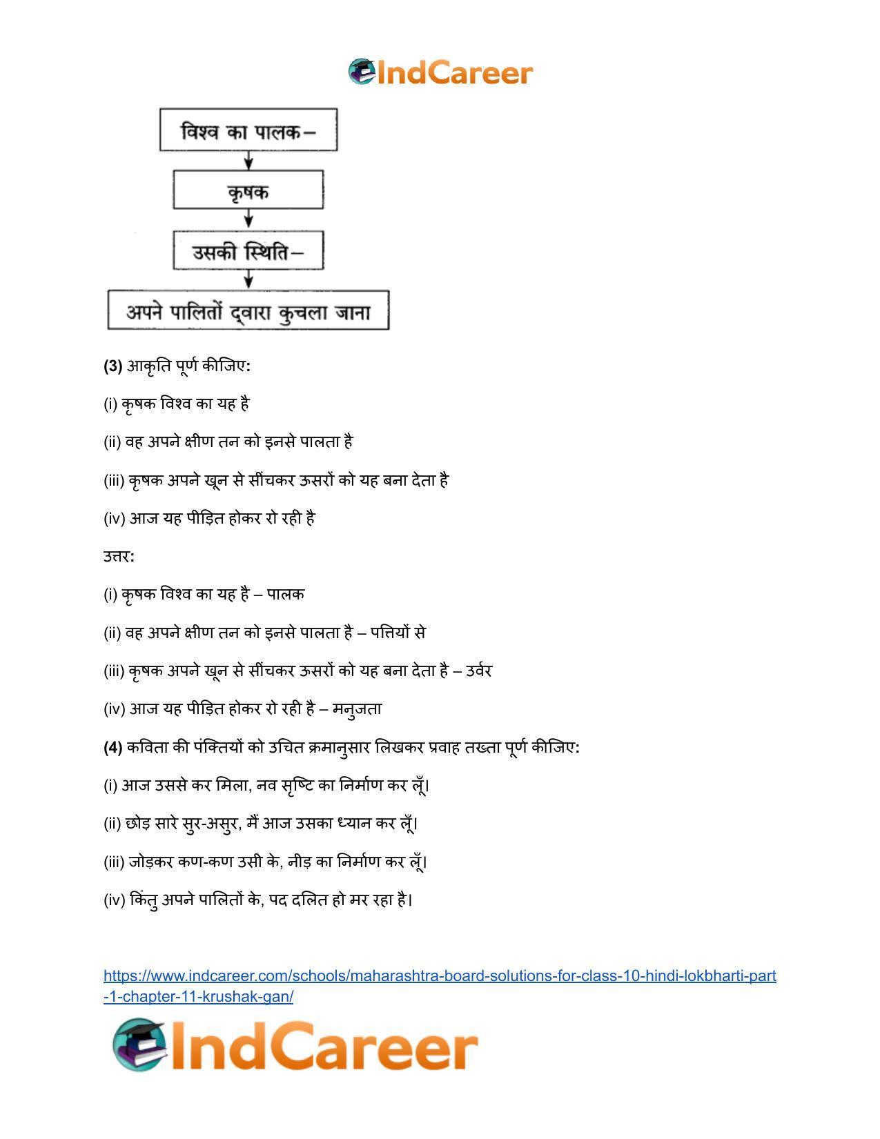 Maharashtra Board Solutions for Class 10- Hindi Lokbharti (Part 1): Chapter 11- कृषक गान - Page 10