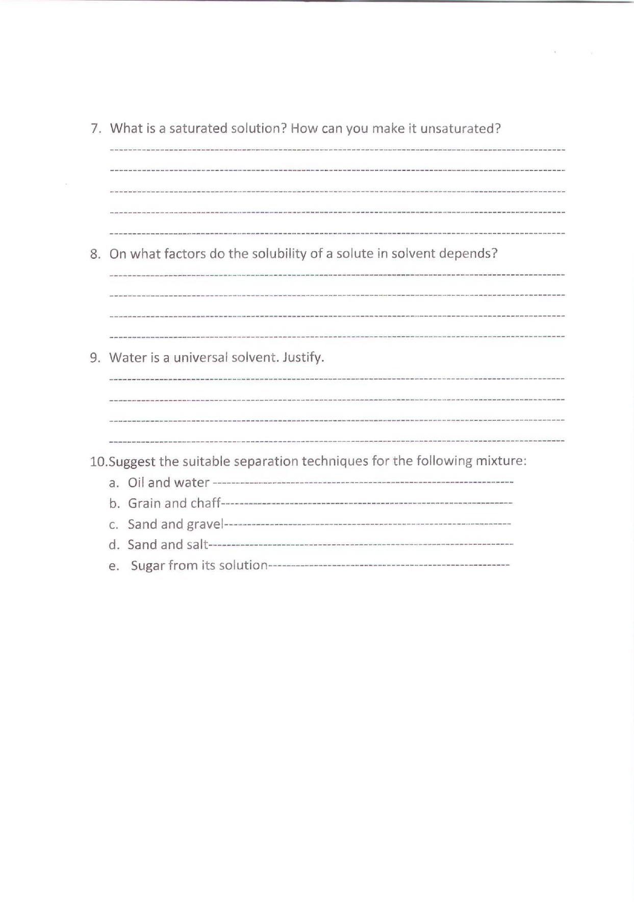 CBSE Worksheets for Class 6 Science Assignment 18 - Page 2